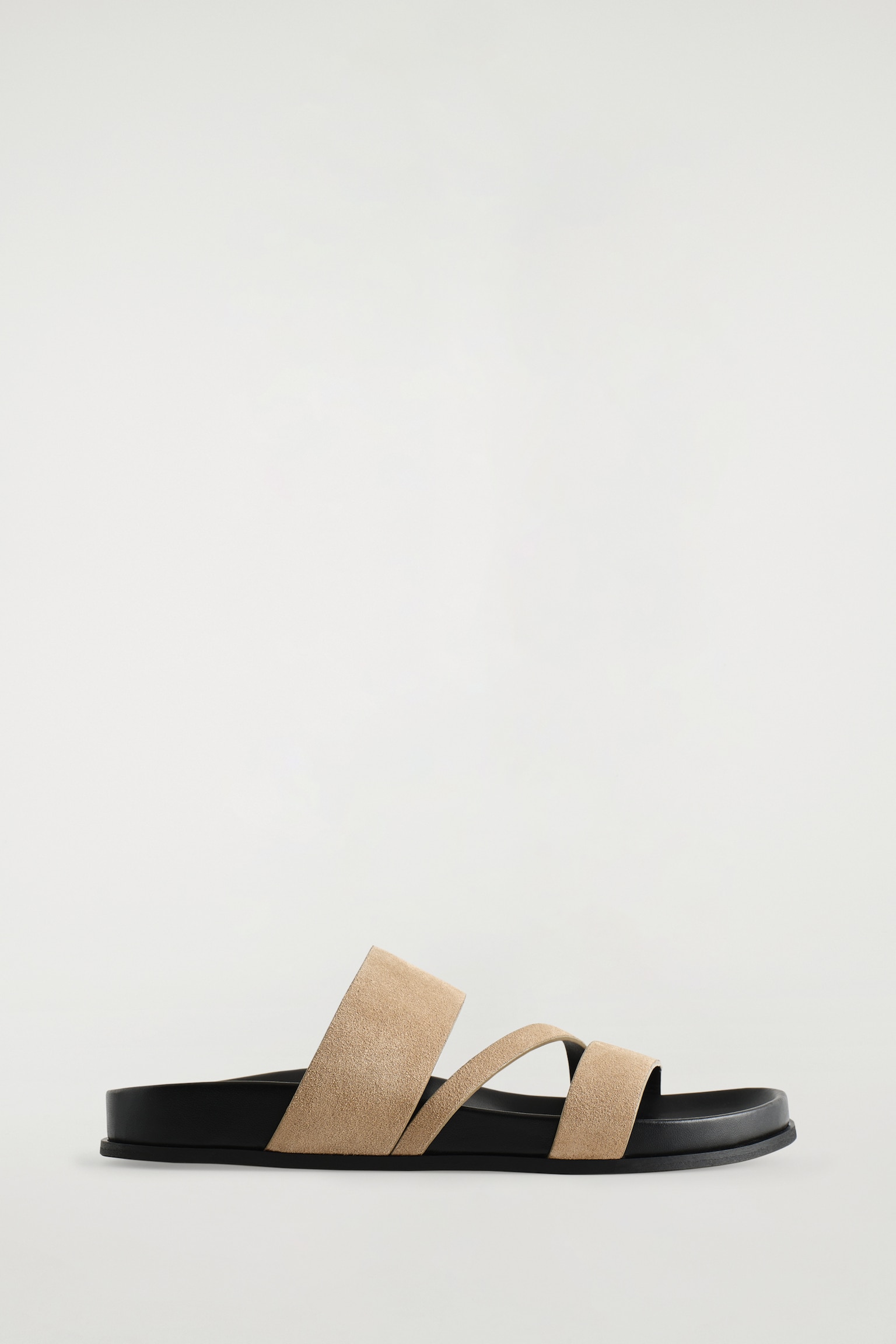 SANDALI IN PELLE SCAMOSCIATA - BEIGE/NERO - 2