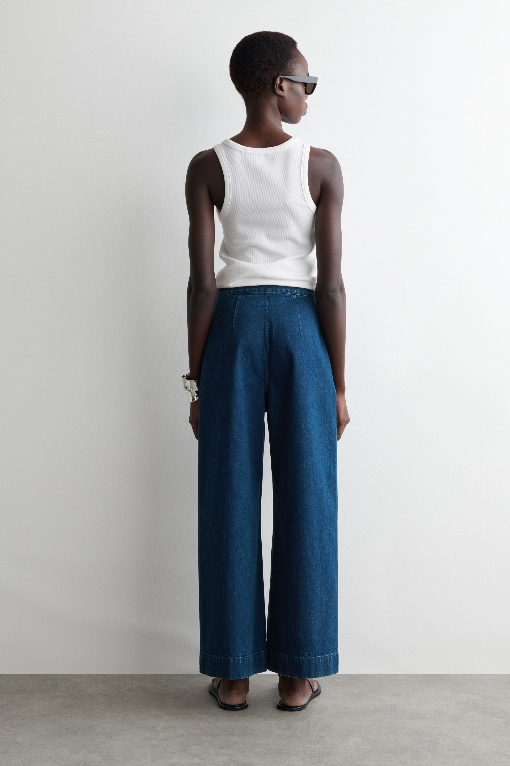 Ver imagen más grande: PANTALÓN VAQUERO ANCHO - AZUL - MUJER | H&M ES 3