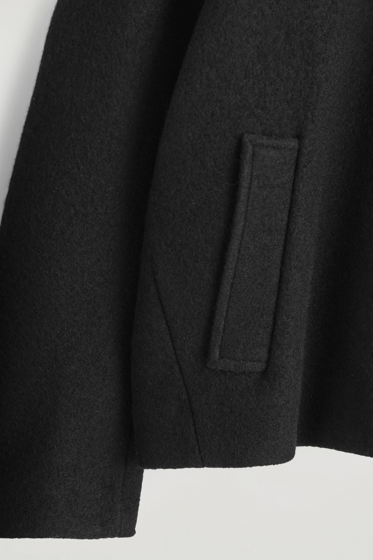 OVERSIZED BOILED-WOOL JACKET - BLACK - 7