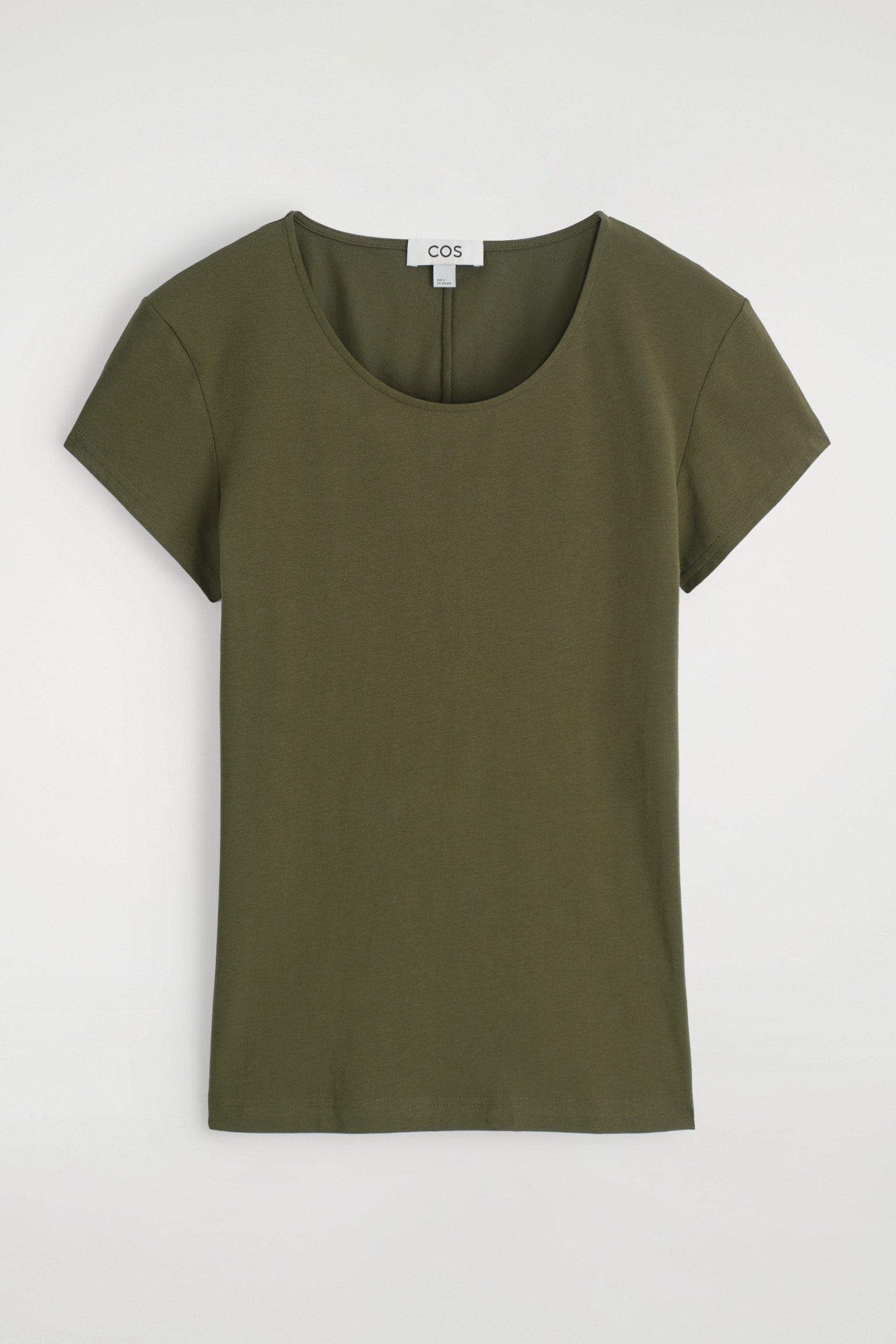 T-SHIRT MIT RUNDHALSAUSSCHNITT - DUNKLES KHAKI - 2