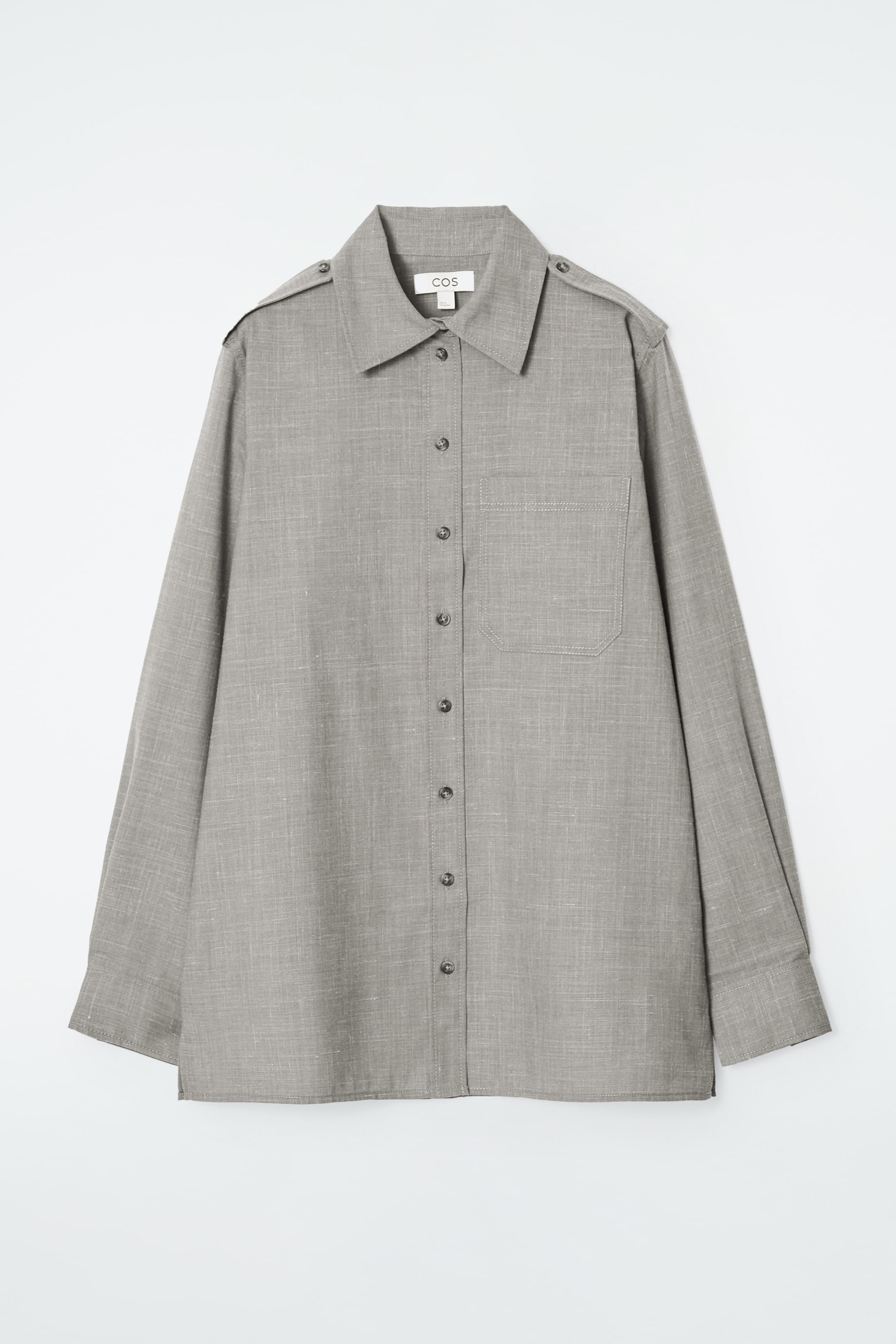 Größeres Bild ansehen: NORMAL GESCHNITTENES WOLLHEMD MIT EPAULETTEN - HELLBRAUN - Ladies | H&M DE 1
