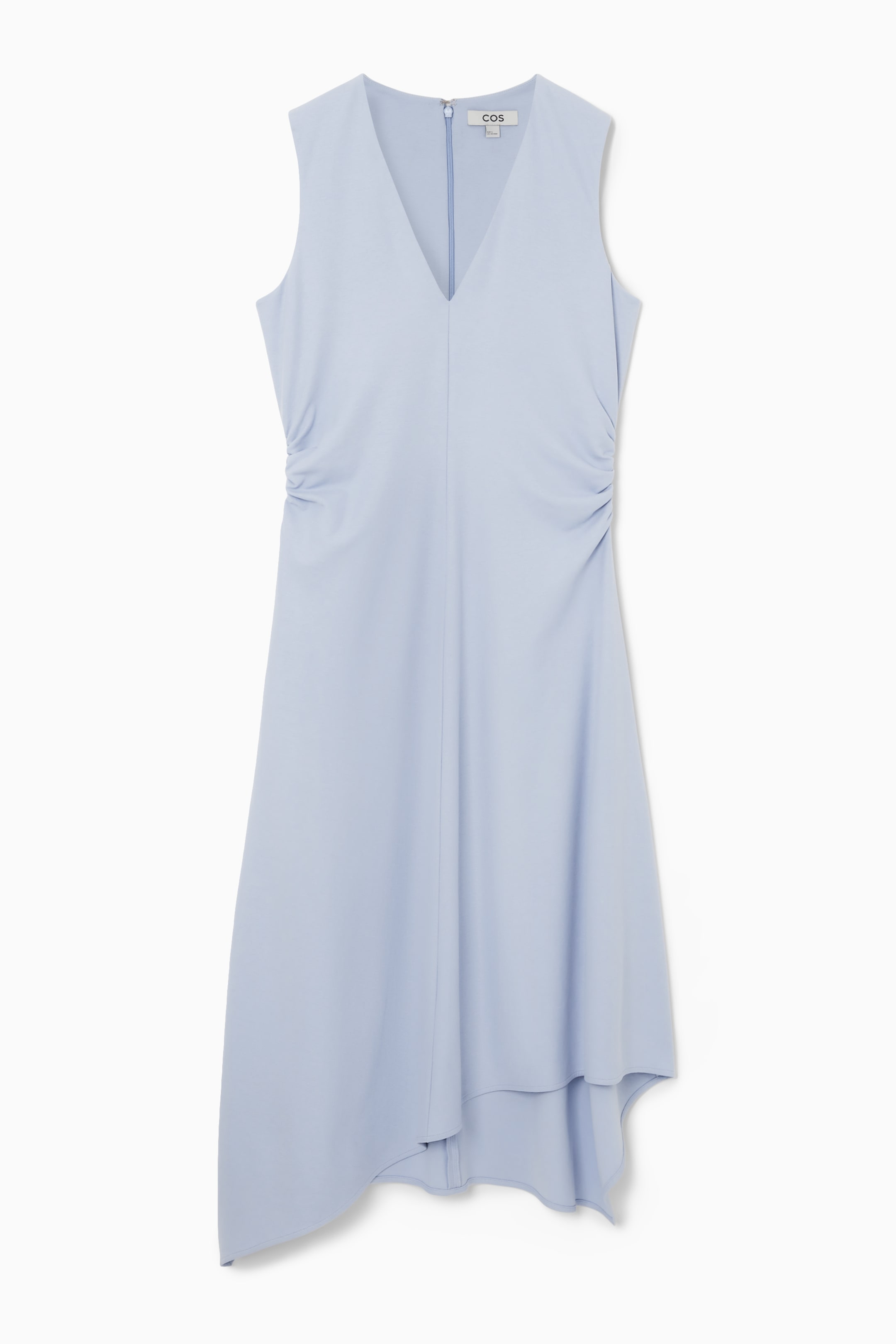Grösseres Bild ansehen: ASYMMETRISCHES MIDIKLEID MIT RAFFUNGEN - HELLBLAU - DAMEN | H&M CH 1