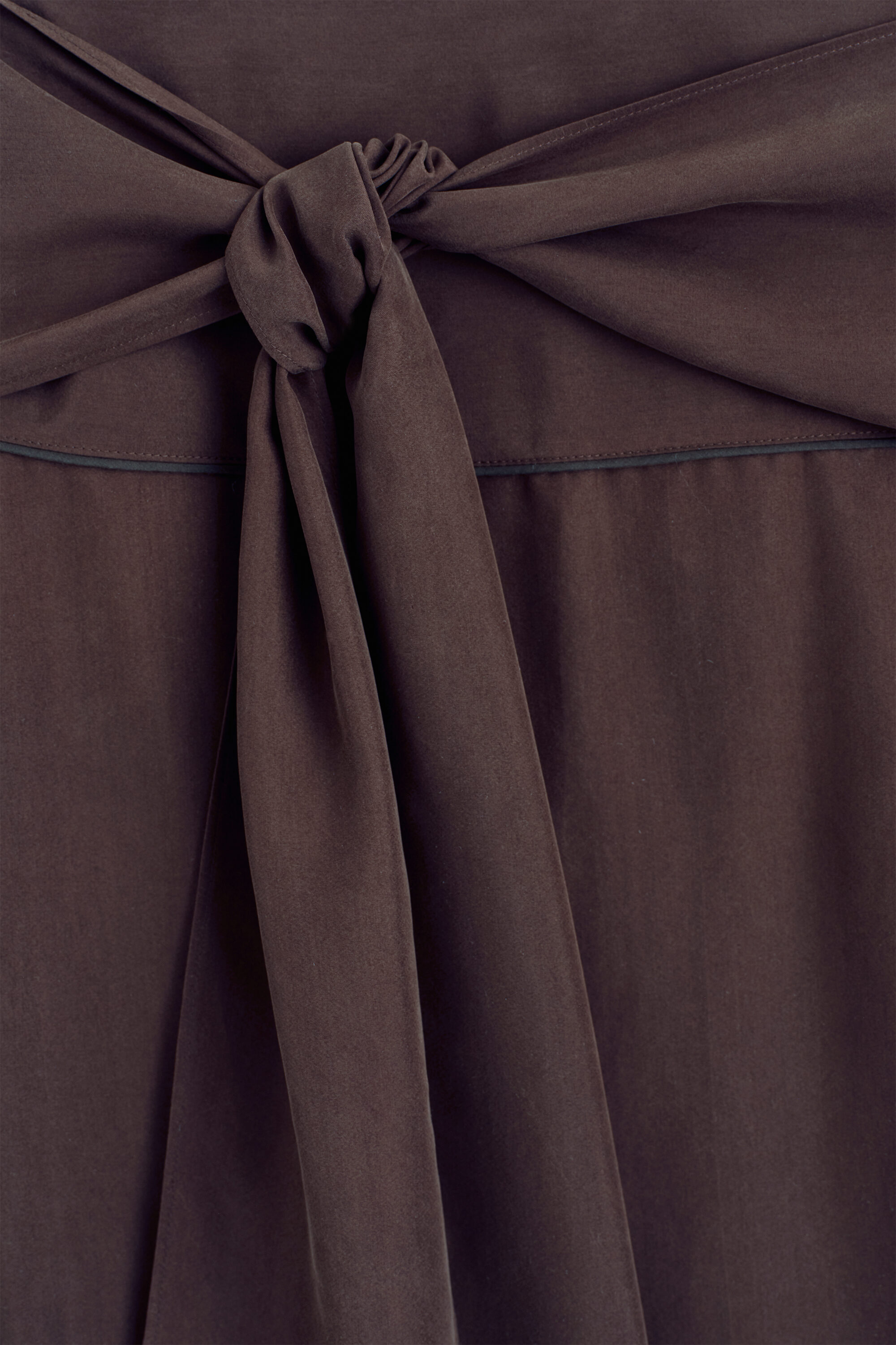DRAPED TIE-WAIST SILK MAXI SKIRT - thumbnail 5