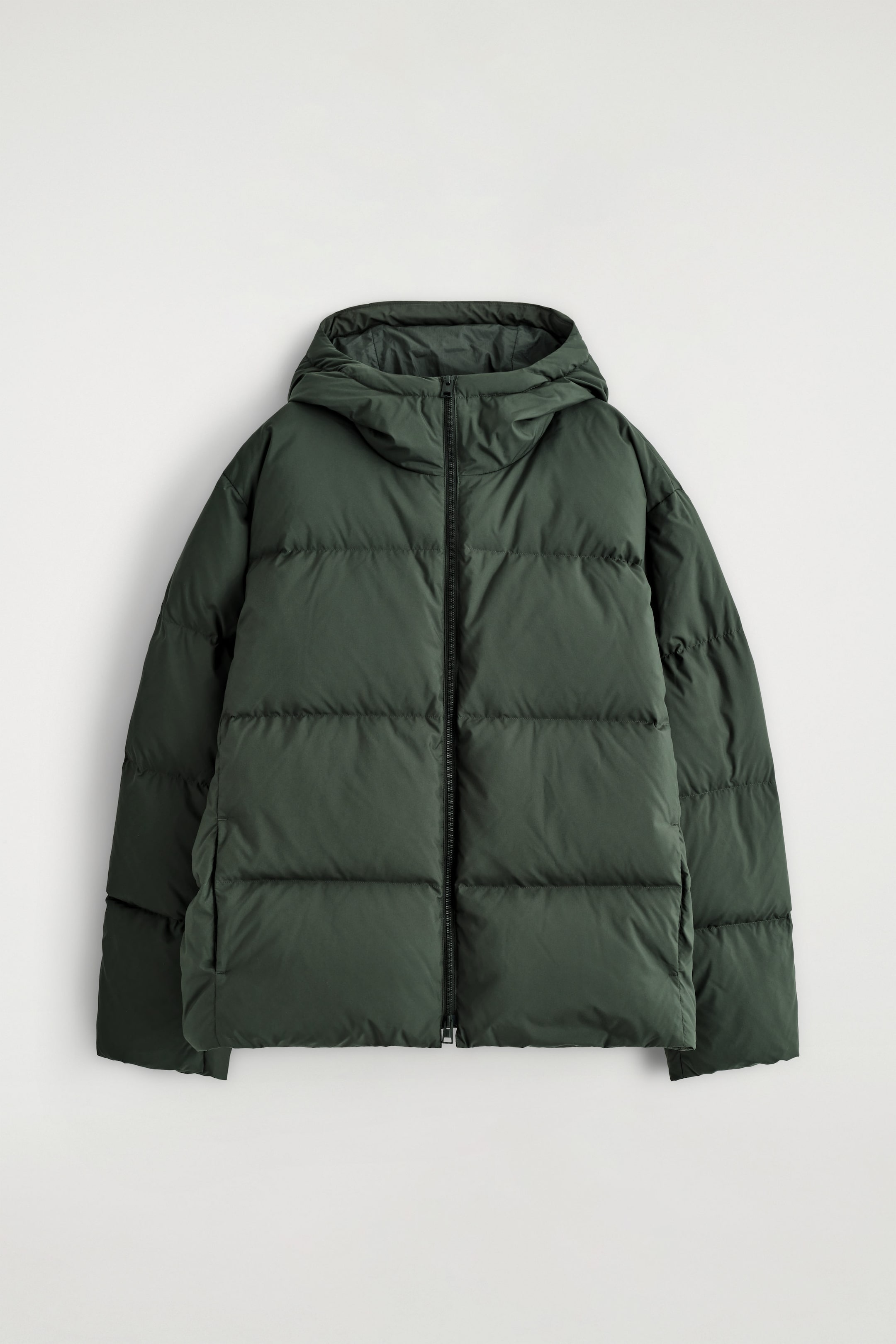 QUILTED HOODED DOWN JACKET