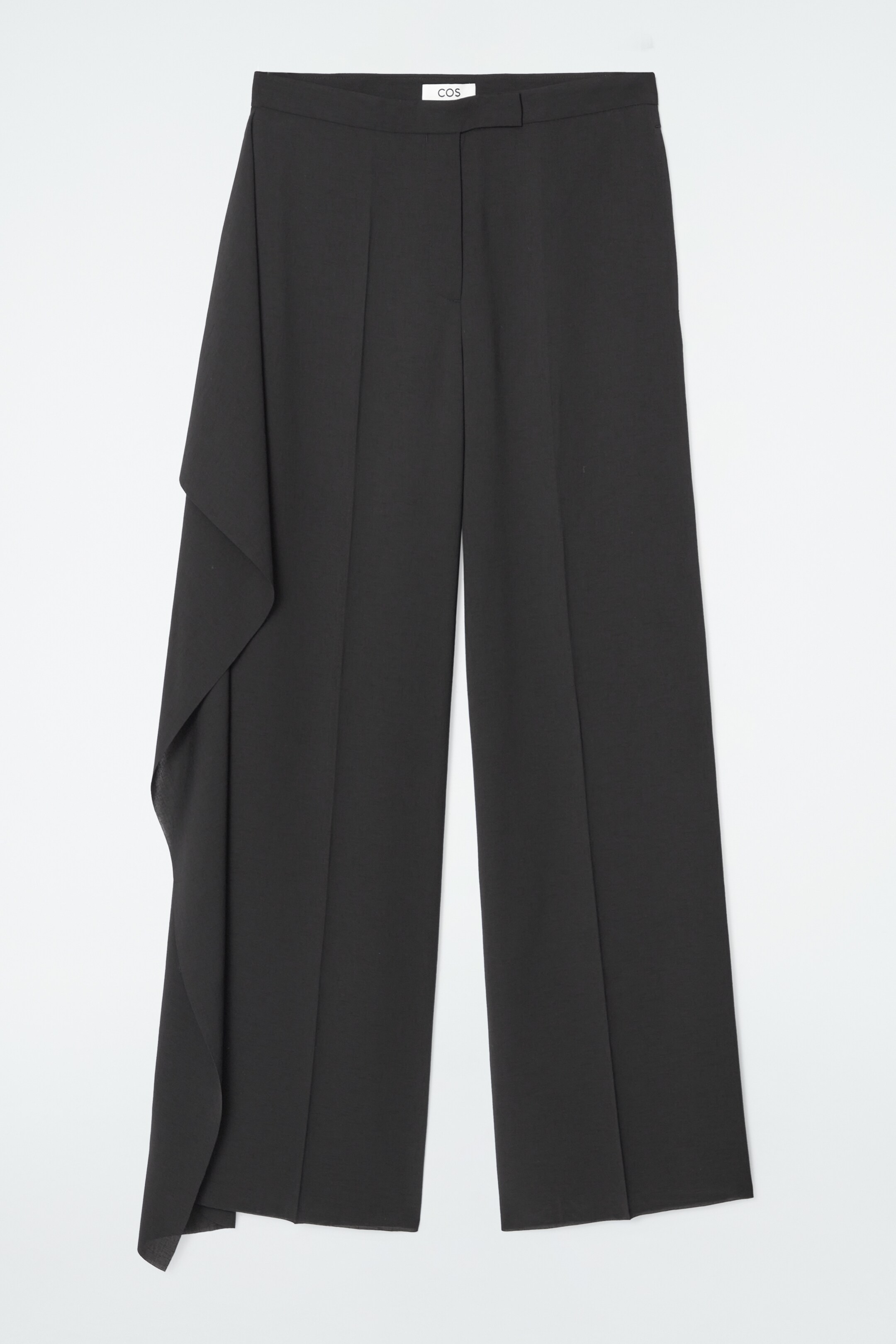 Agrandir l'image: PANTALON DROIT DRAPÉ DÉCONTRACTÉ - NOIR - FEMME | H&M CH 1