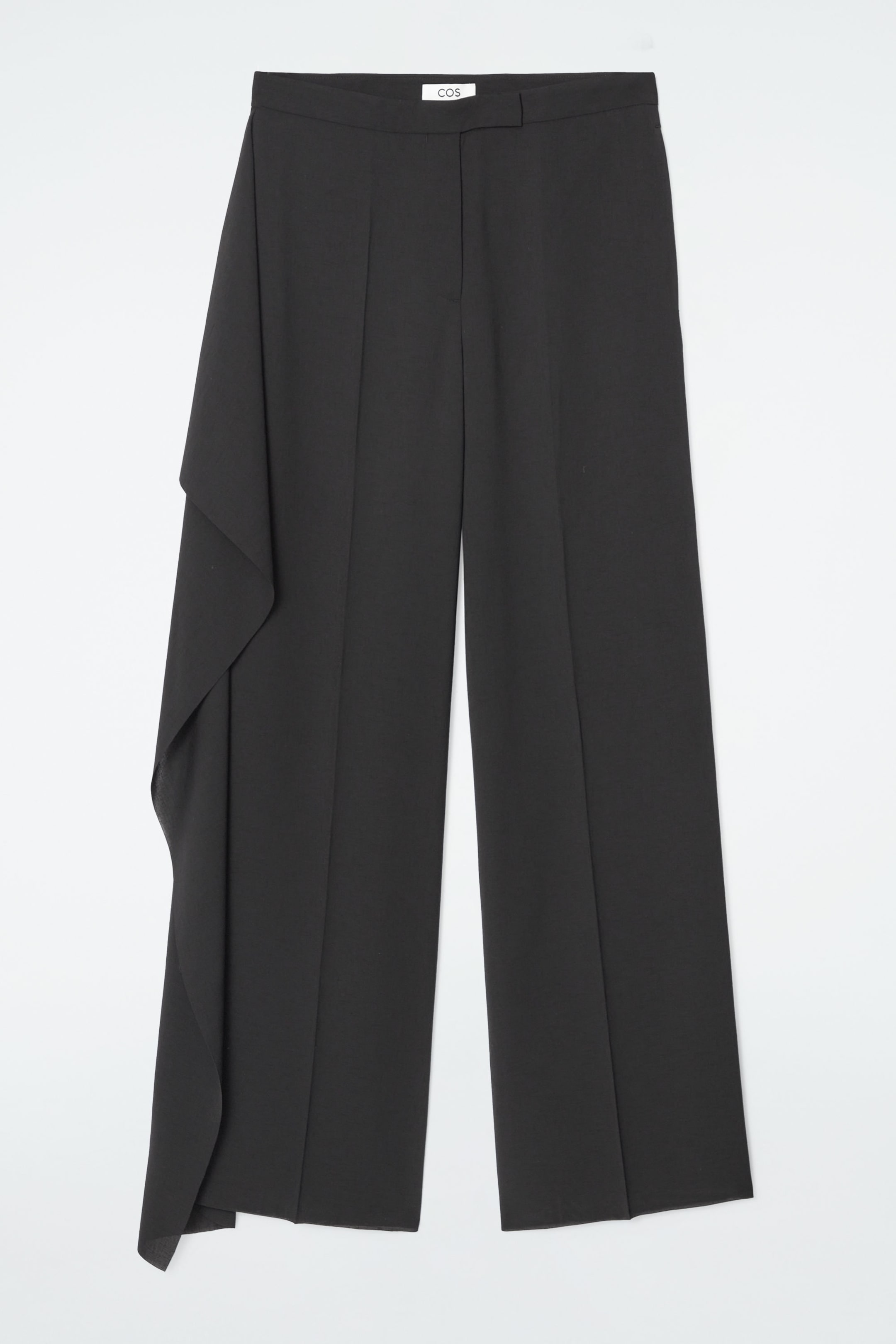 RELAXED DRAPED STRAIGHT-LEG TROUSERS