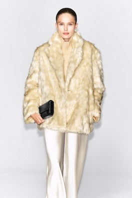FUR-EFFECT JACKET — CREAM 3