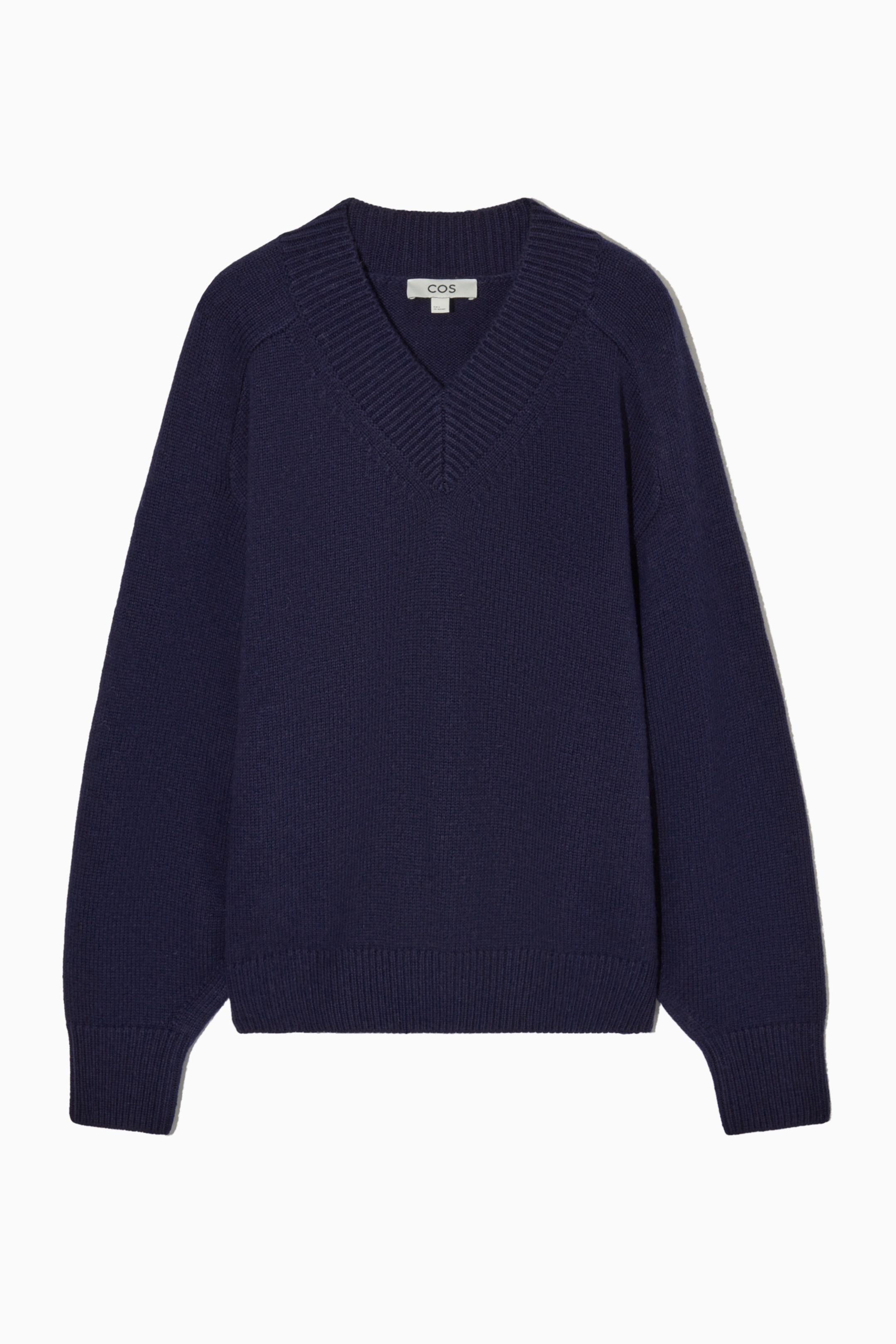 Se større billede: OVERSIZED V-NECK WOOL JUMPER - NAVY - DAME | H&M DK 1