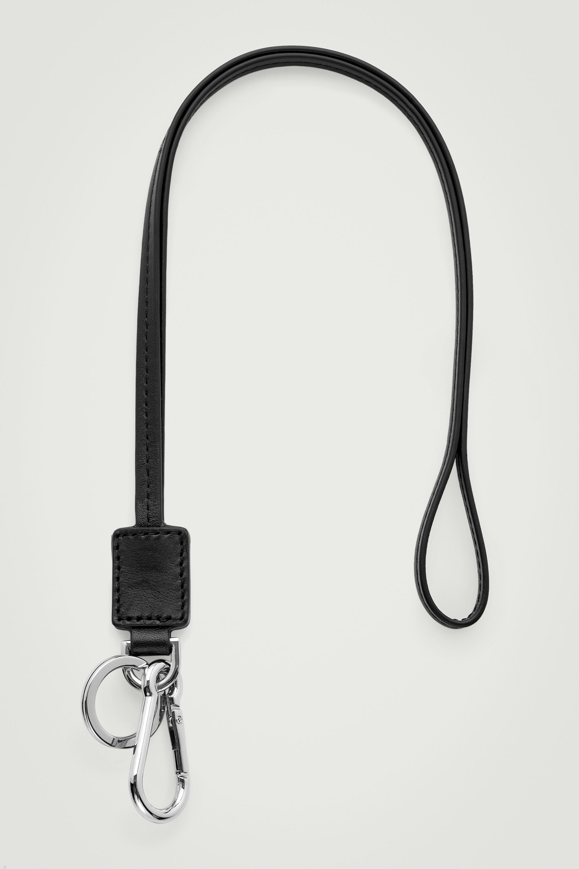 LEATHER KEY-FOB LANYARD - BLACK | COS