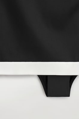 COLOUR-BLOCK SCUBA TANK SWIMSUIT — BLACK / CREAM 4