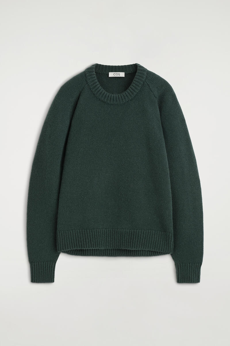 Rounded Cashmere Crew-Neck Sweater