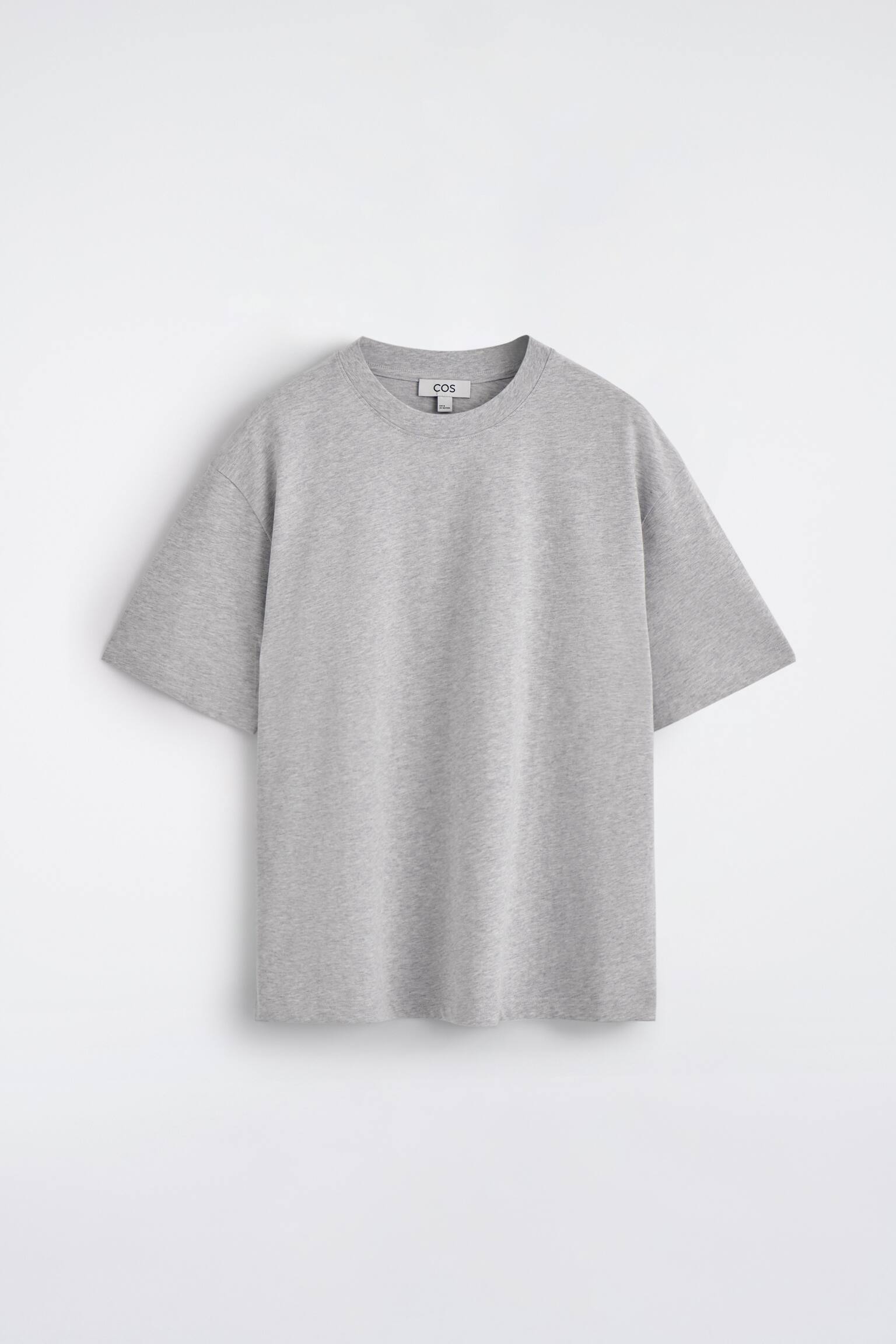 T-shirt Relaxada em Algodão Leve - CINZA MESCLA/AZUL-MARINHO/Amarelo / Branco / Listrado/PRETO/VERDE CLARO/BRANCO - 2