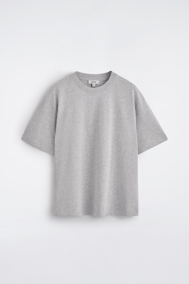 LOCKERES LEICHTES BAUMWOLL-T-SHIRT - GRAU MELIERT/DUNKELGRÜN/HELLBRAUN/BEIGE/NAVYBLAU/SCHWARZ/WEISS - 1