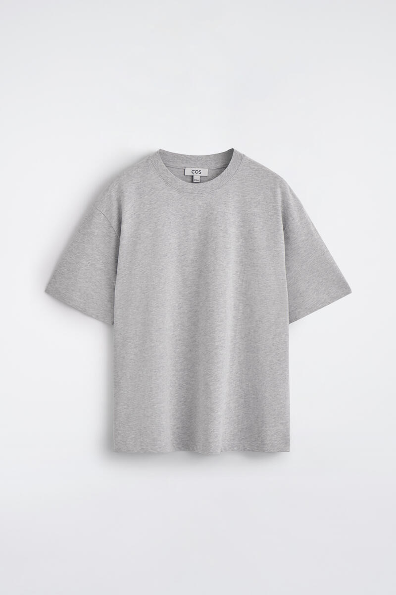 Relaxed Lightweight Cotton T-Shirt in Gray