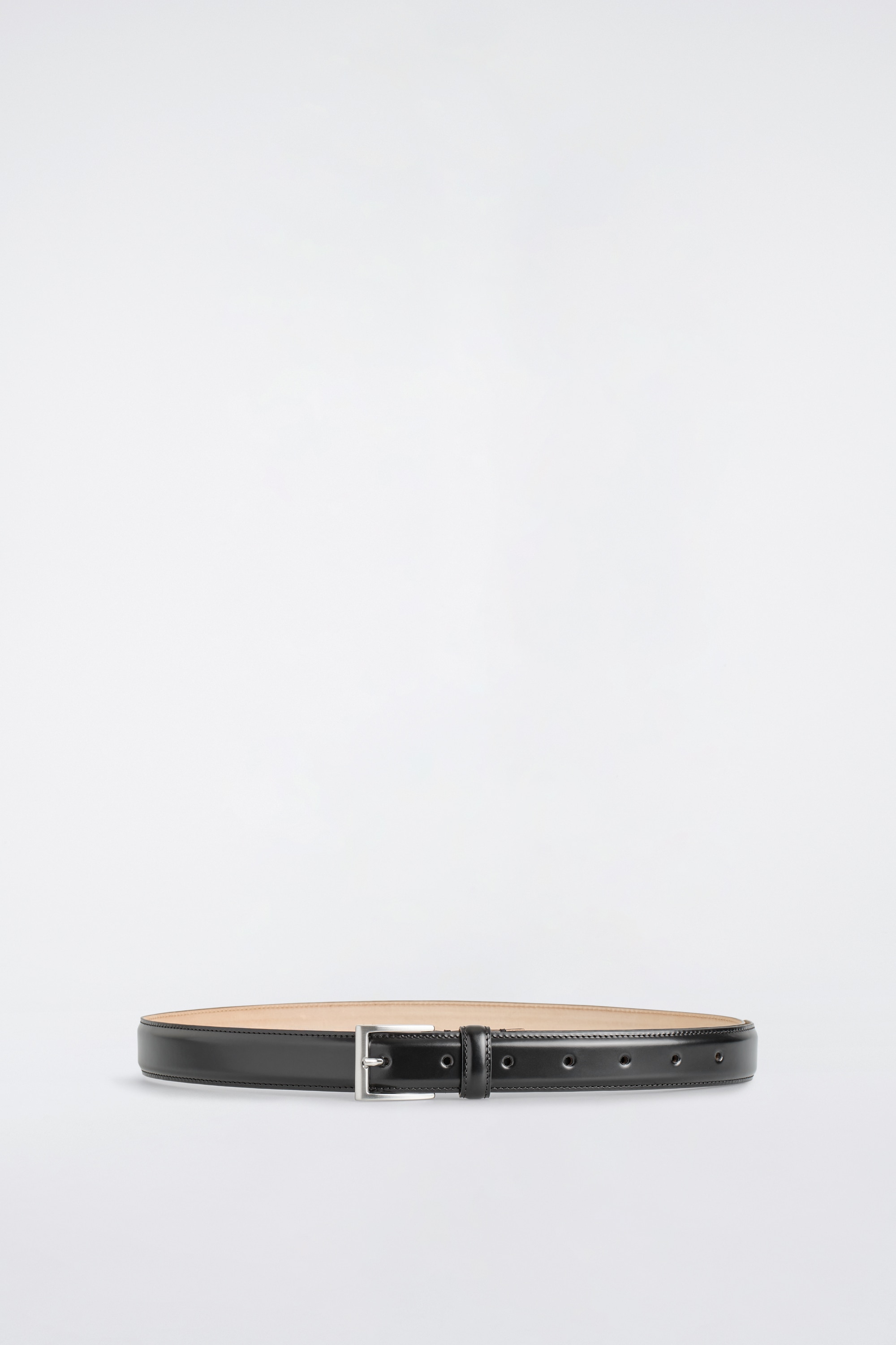 LEATHER BELT - BLACK/DARK BROWN