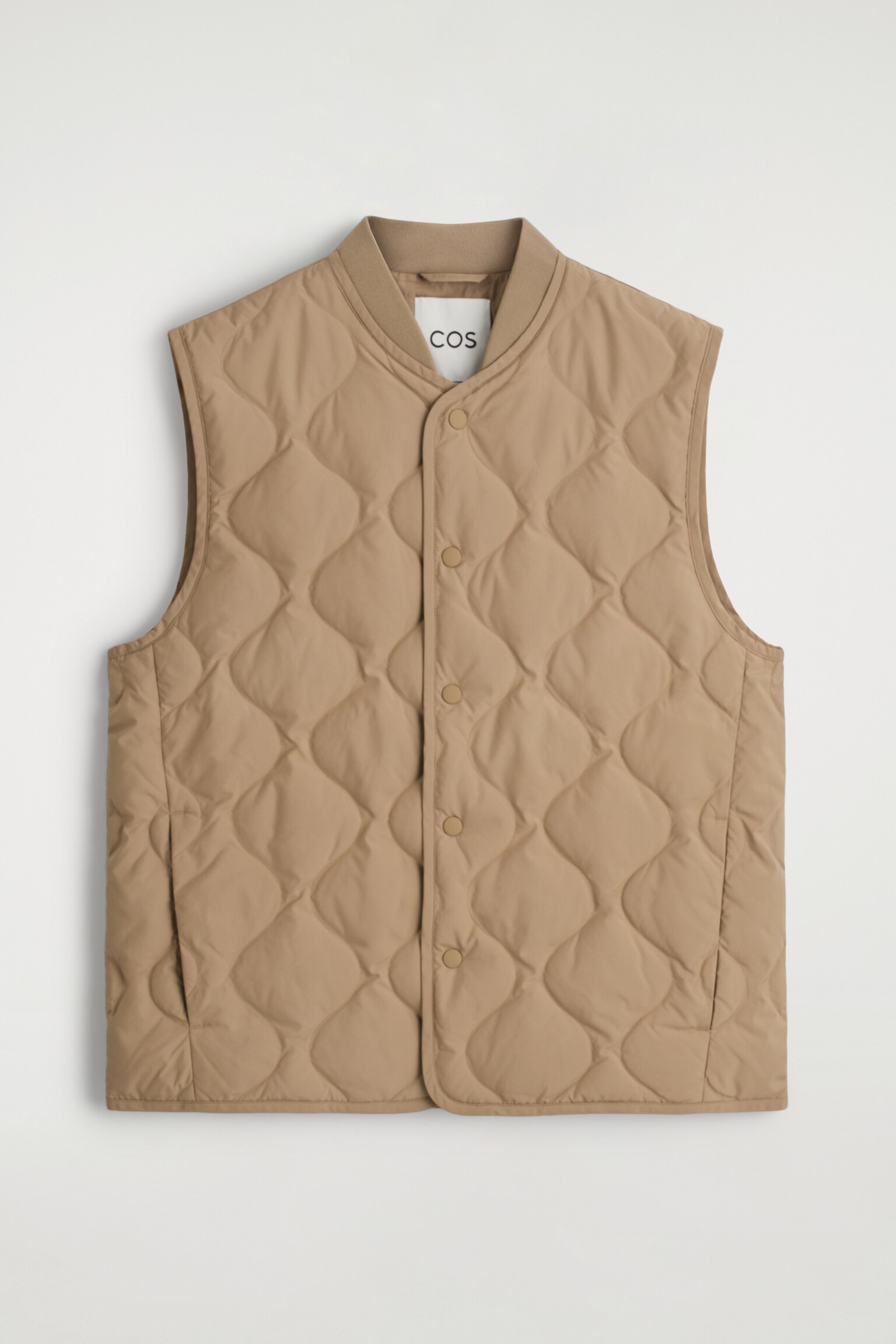 GESTEPPTE DAUNENWESTE - DUNKLES BEIGE/SCHWARZ - 2