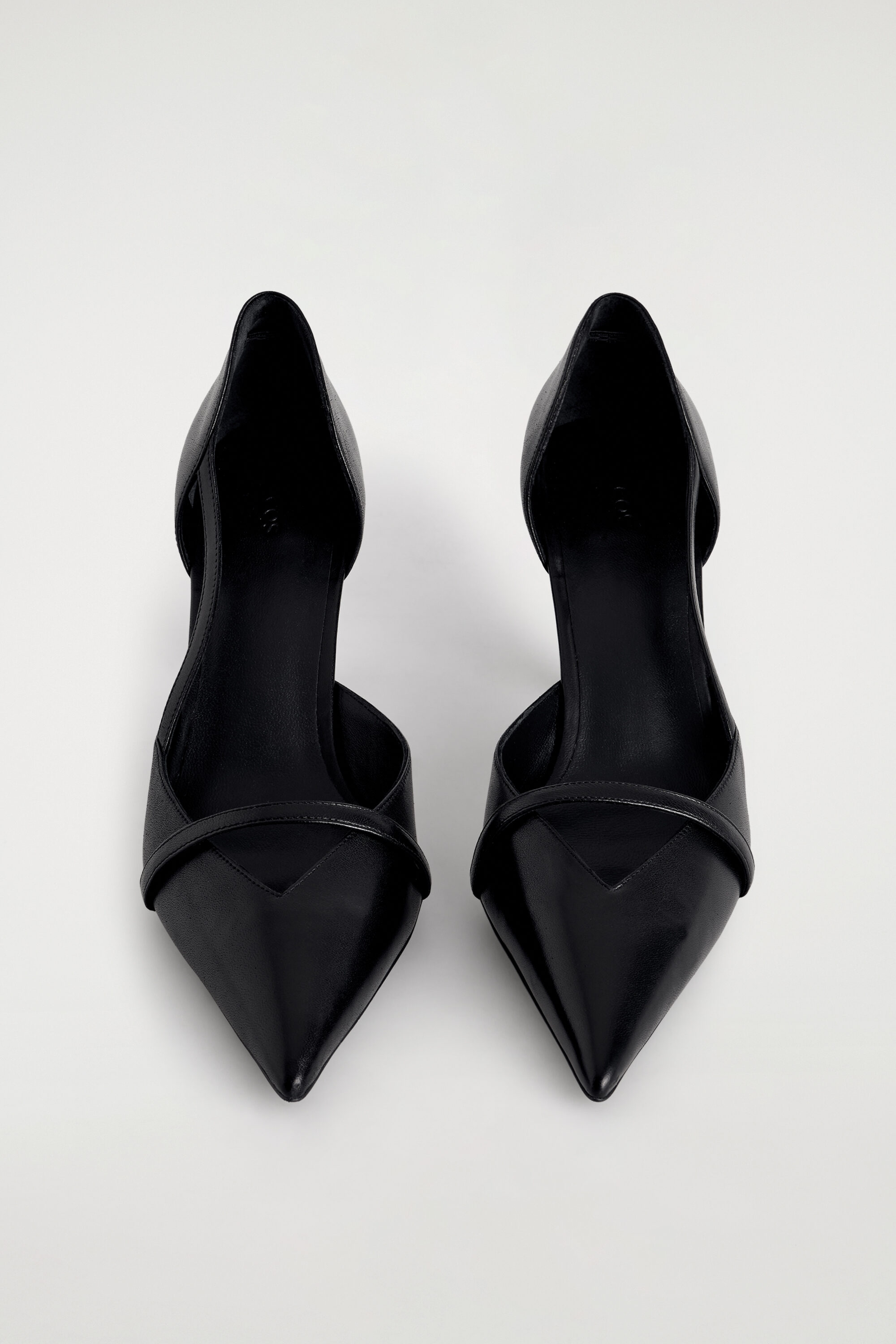 Strap-Detail Leather Pumps