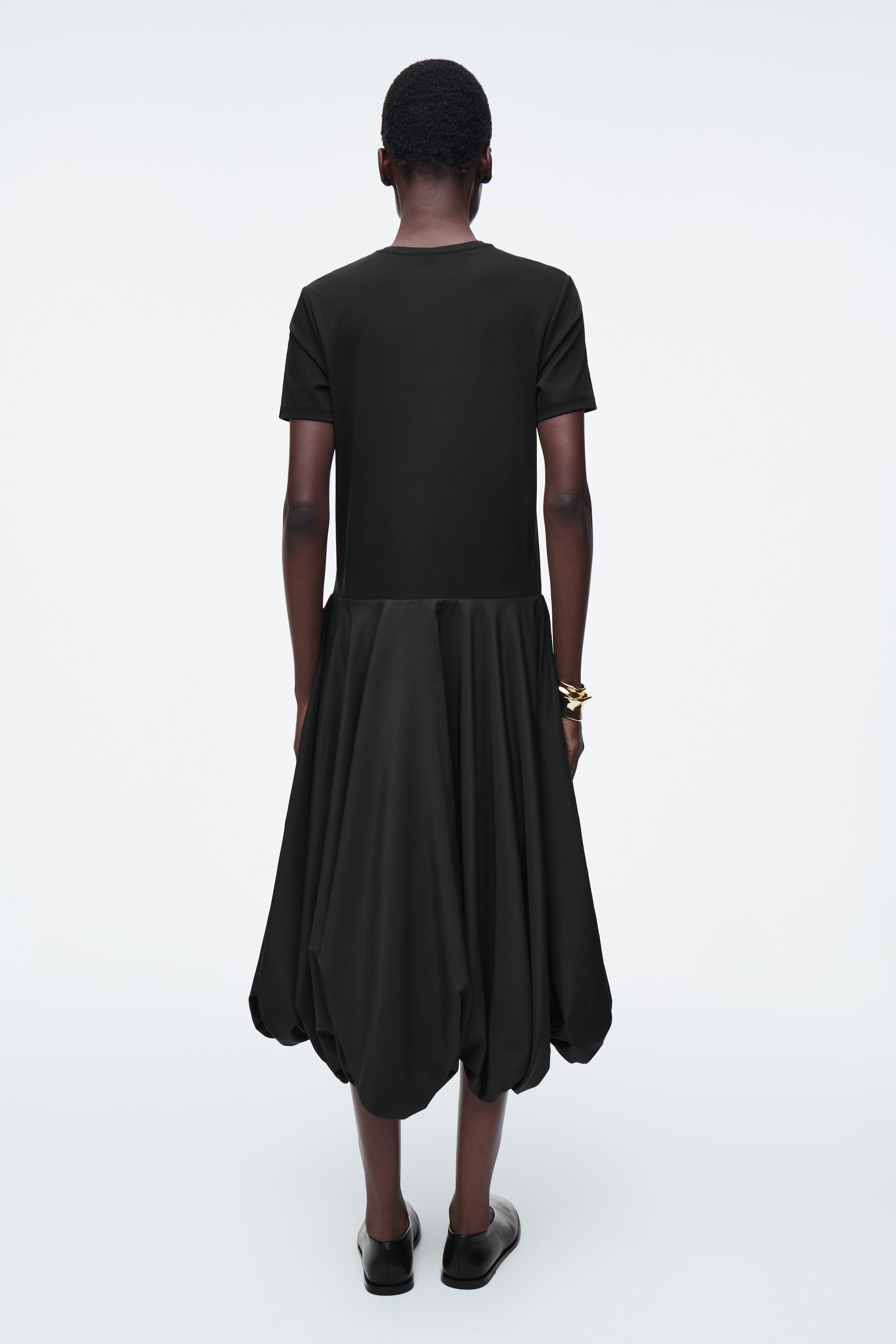 BALLOON-HEM T-SHIRT DRESS