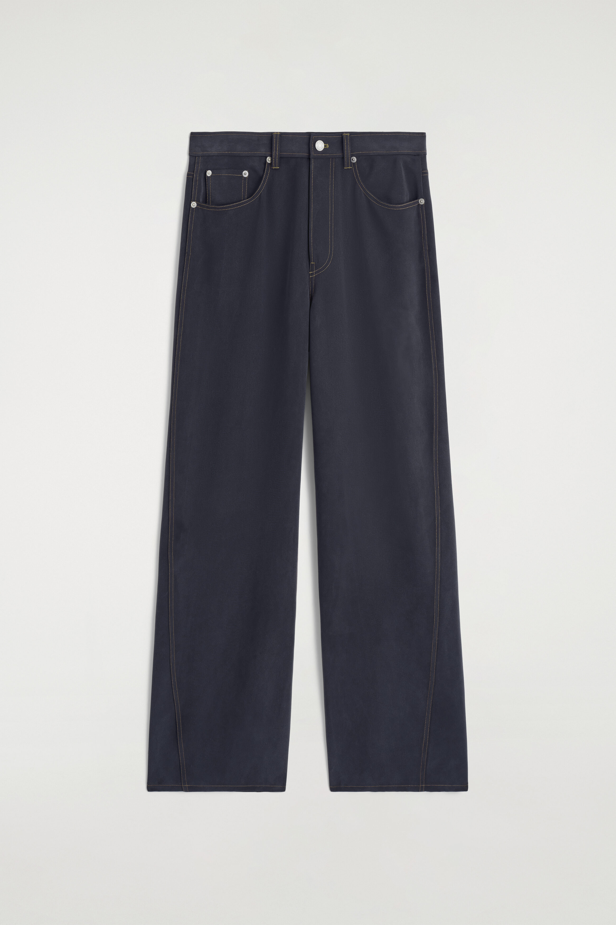 DENIM-EFFECT SILK PANTS - INDIGO | COS US