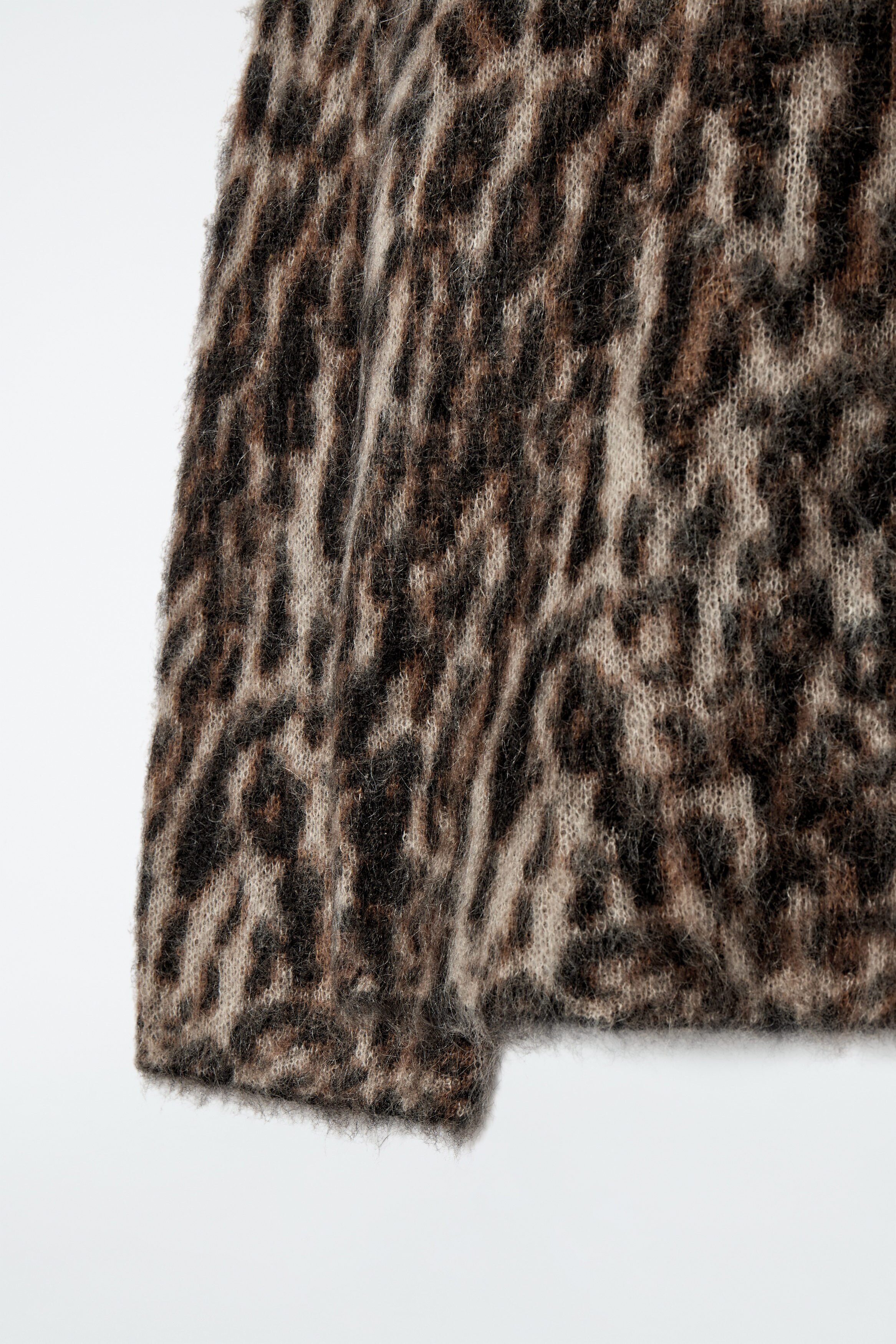 LEOPARD-JACQUARD MOHAIR-BLEND CARDIGAN - LEOPARD | COS