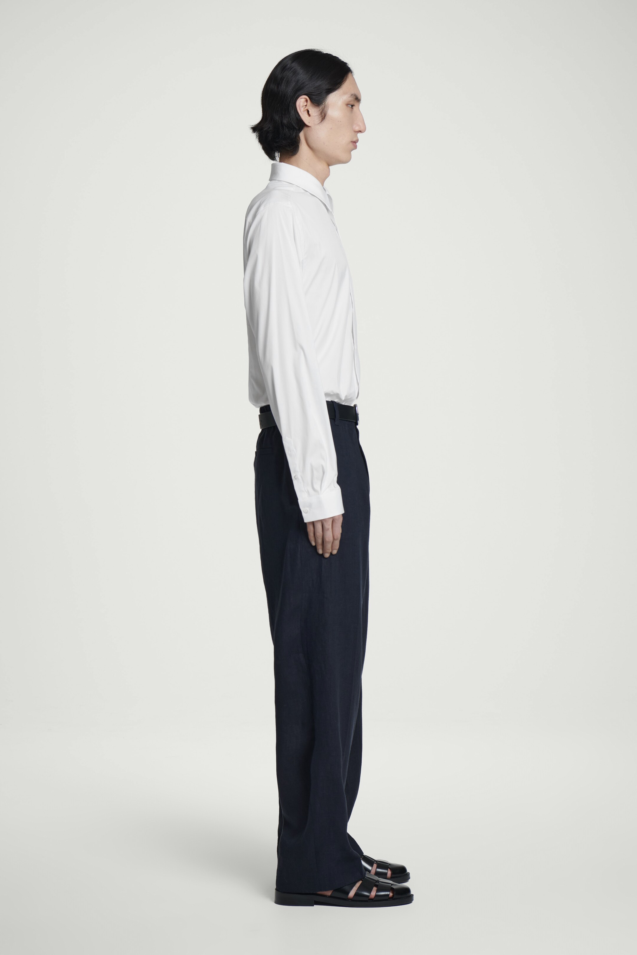 Zobacz większy obraz: POPELINOWA KOSZULA O DOPASOWANYM KROJU - BIAŁY - ON | H&M PL 6