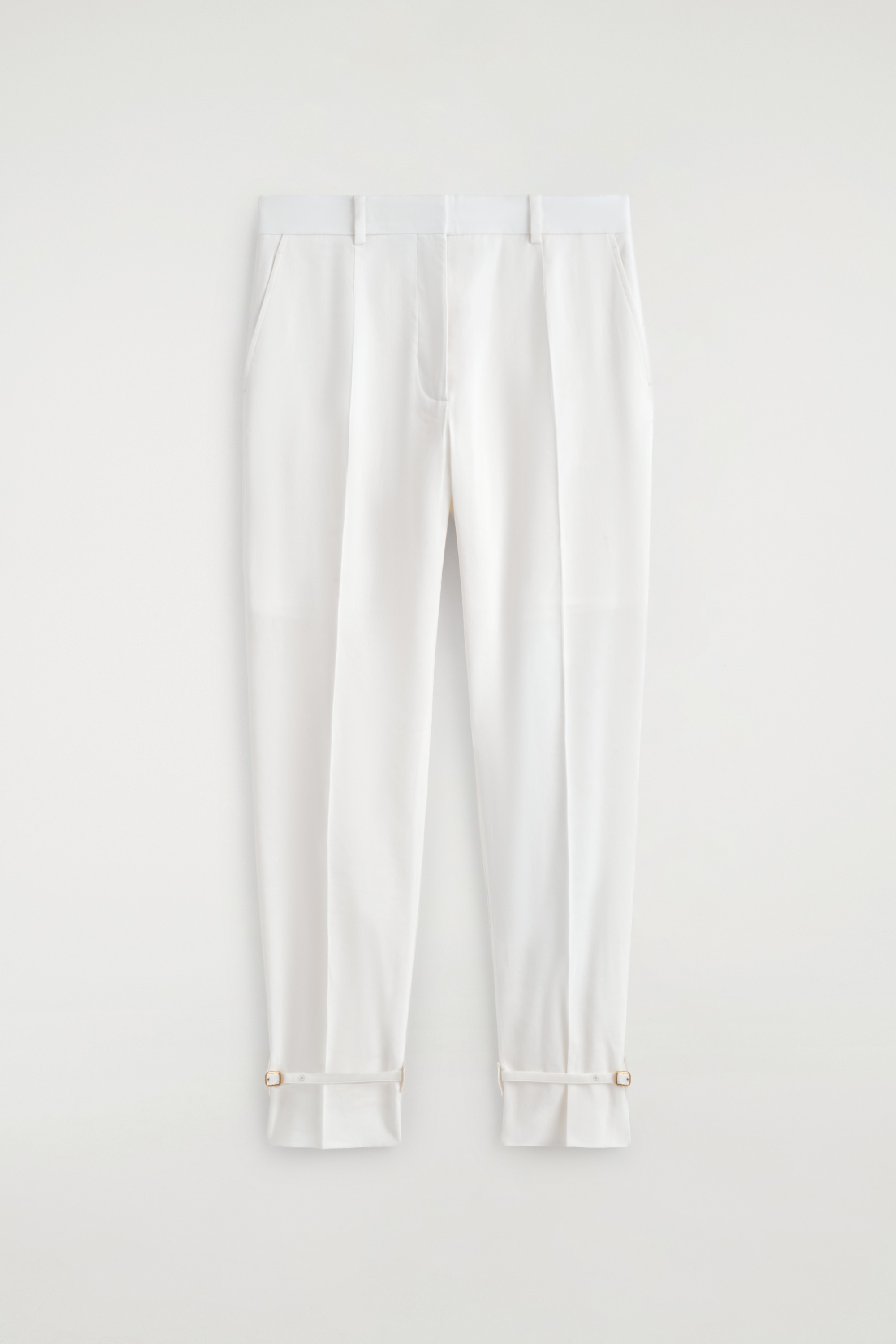 PANTALONI DREPTI DIN IN - ALB/NEGRU