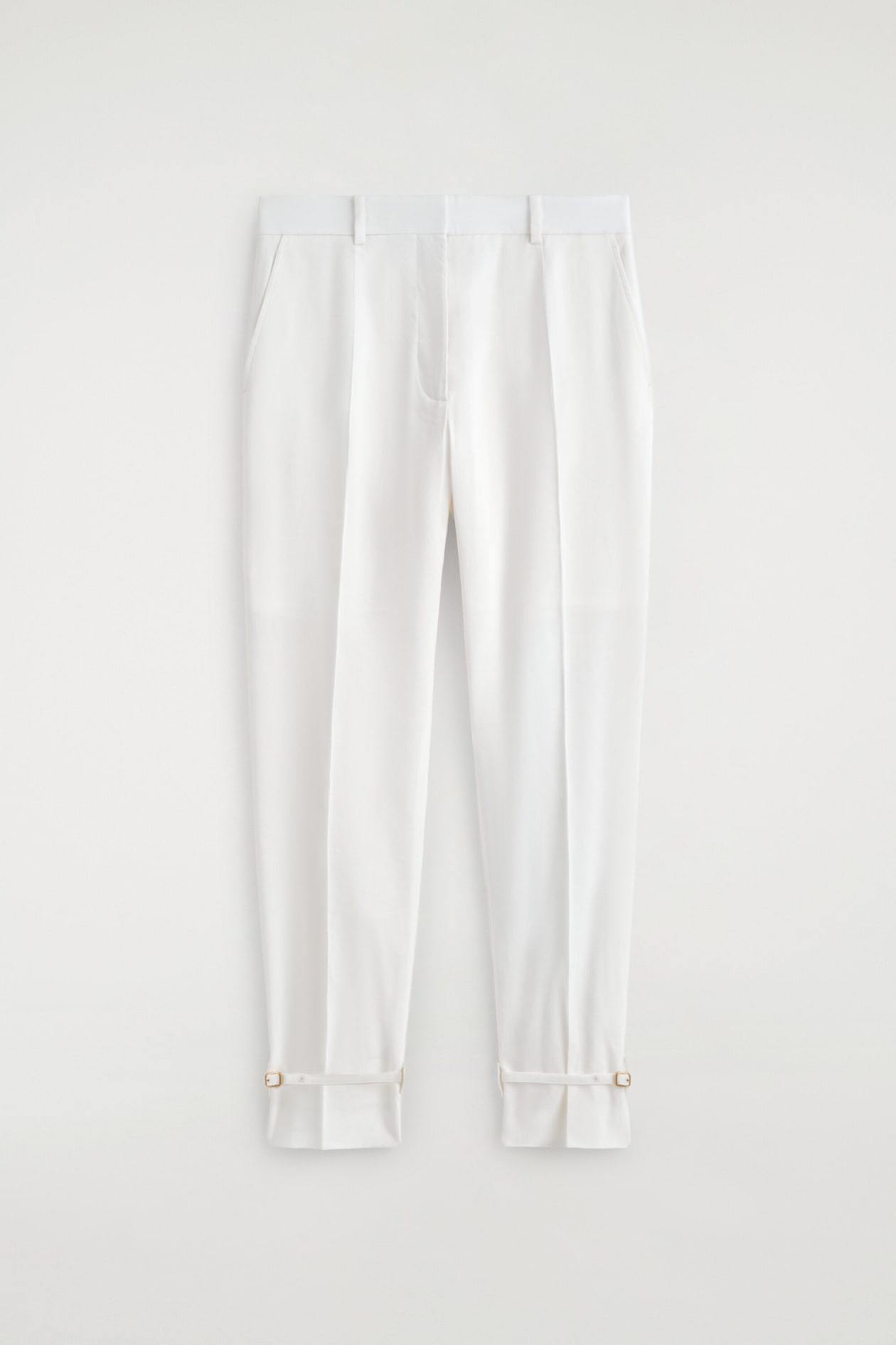 LINEN STRAIGHT-LEG TROUSERS