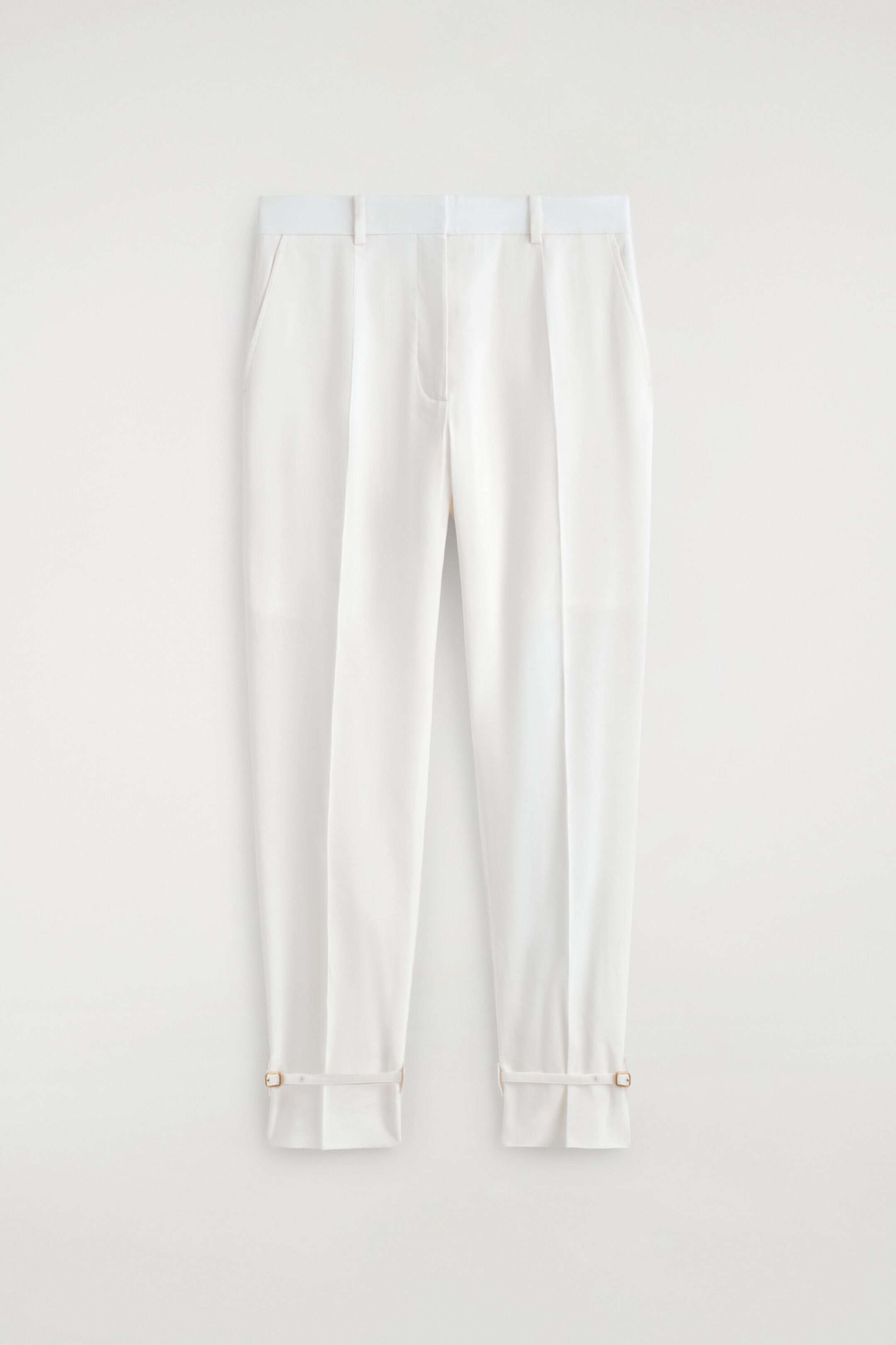 LINEN STRAIGHT-LEG PANTS