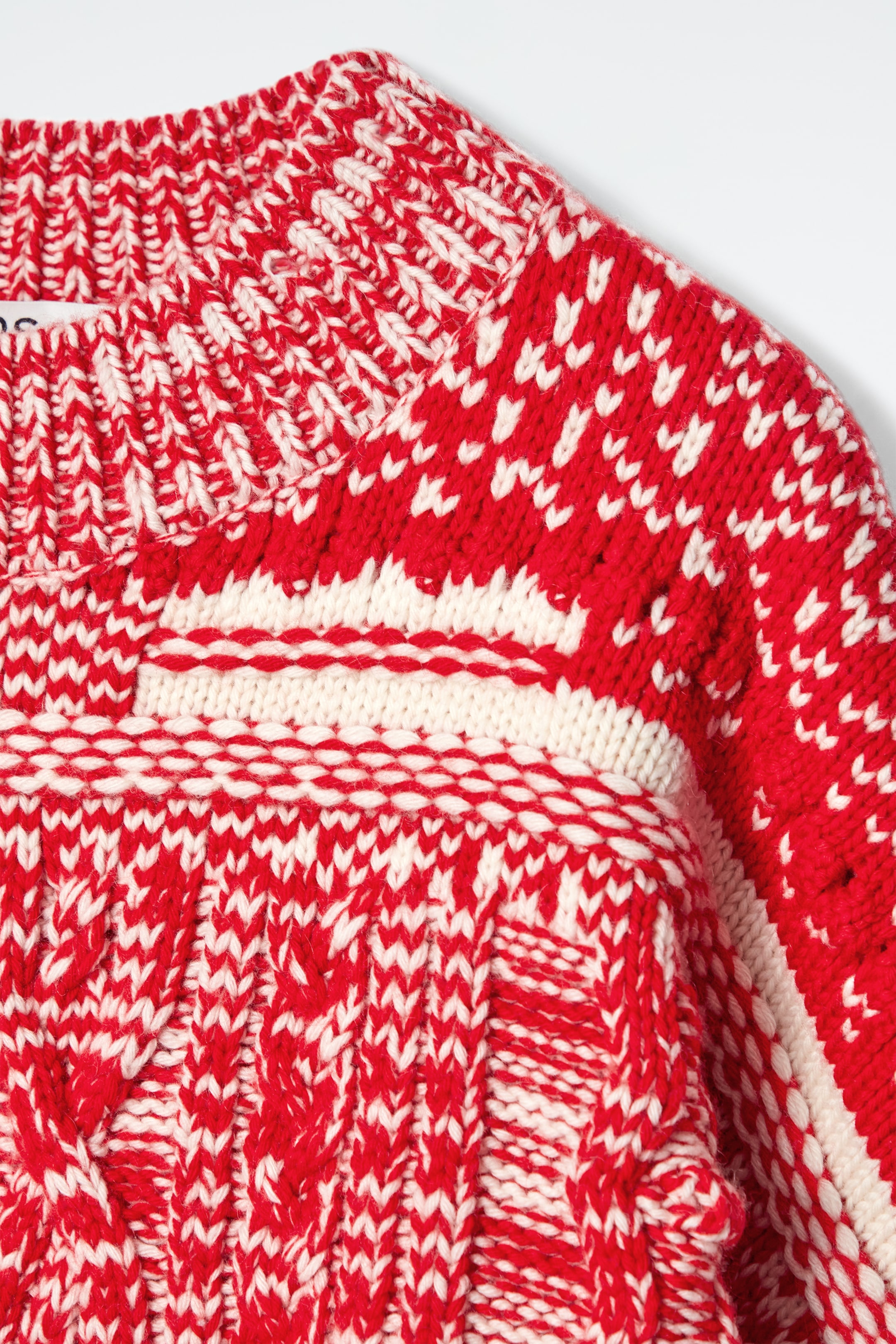 Grösseres Bild ansehen: FAIR-ISLE-PULLOVER AUS WOLL-KASCHMIR-MIX - ROT/CREME - DAMEN | H&M CH 8