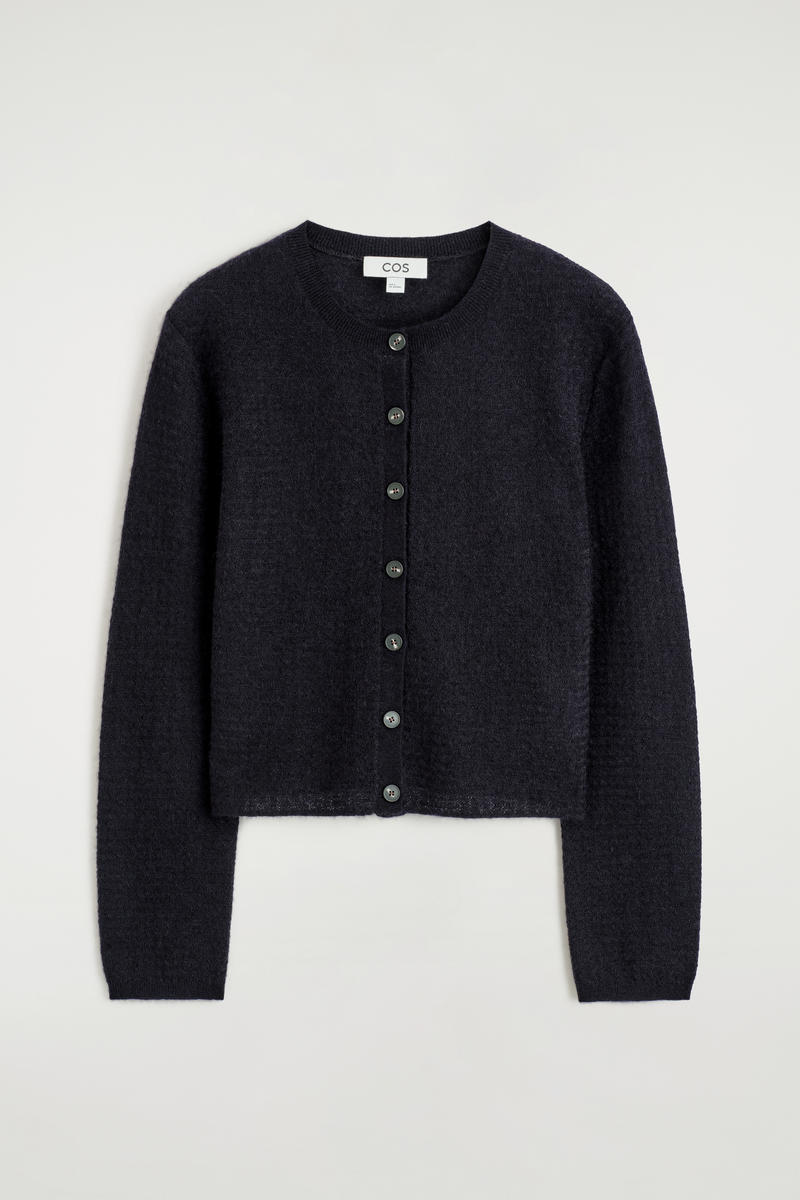 Zigzag-Knit Mohair-Blend Cardigan