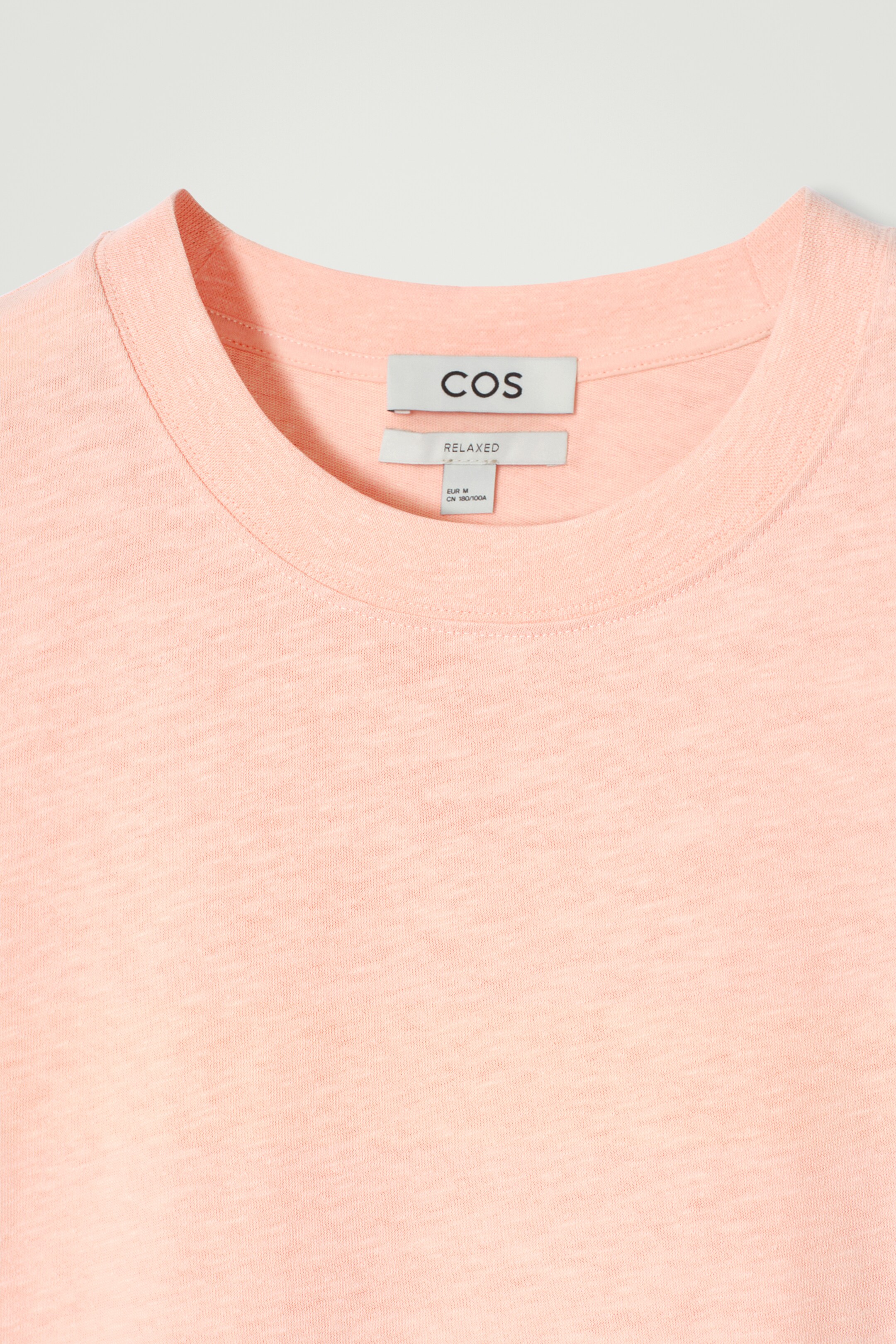 Visualizza immagine più grande: T-SHIRT IN COTONE E LINO FIAMMATO TAGLIO RILASSATO - ALBICOCCA - UOMO | H&M IT 7