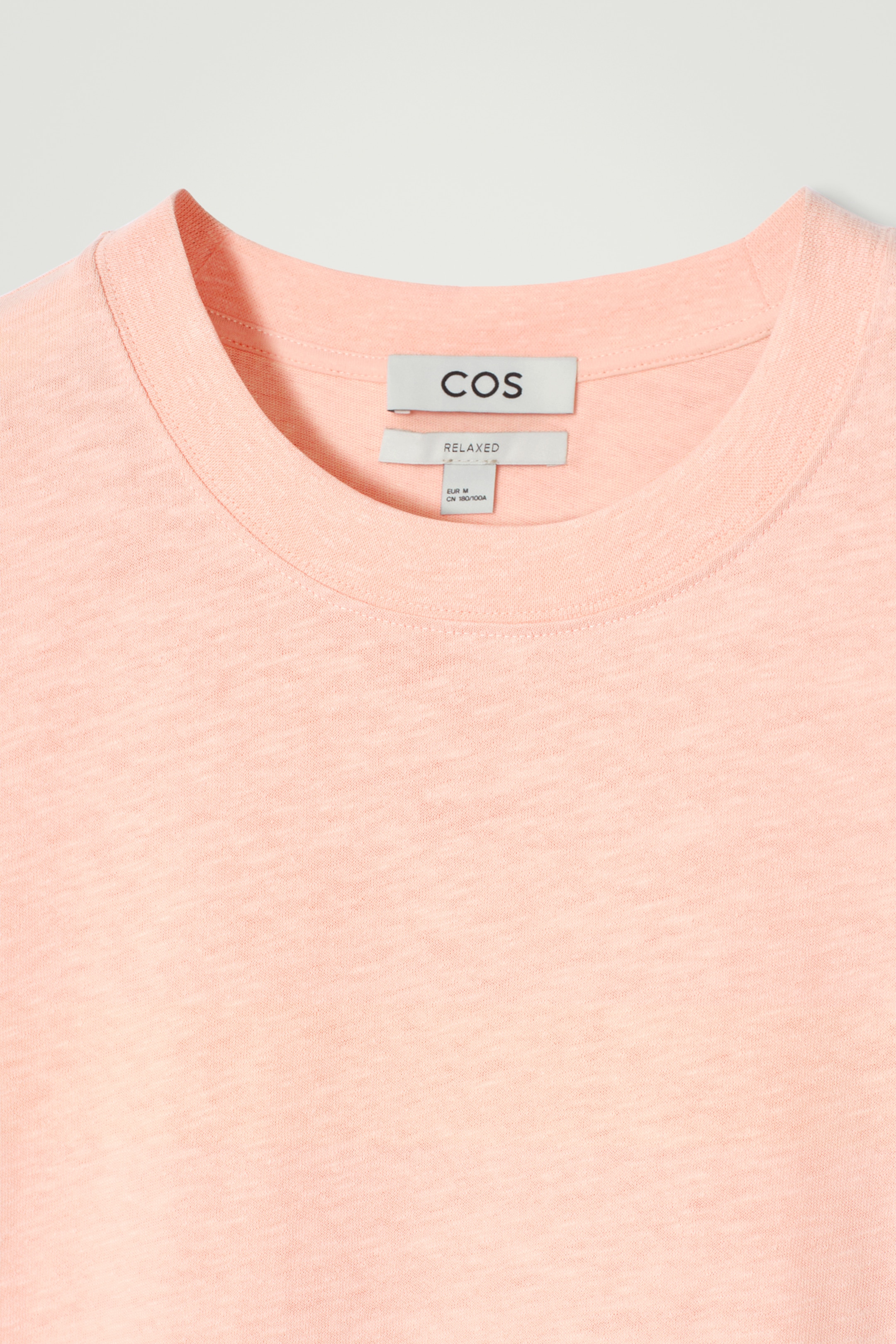 Visualizza immagine più grande: T-SHIRT IN COTONE E LINO FIAMMATO TAGLIO RILASSATO - ALBICOCCA - UOMO | H&M IT 7