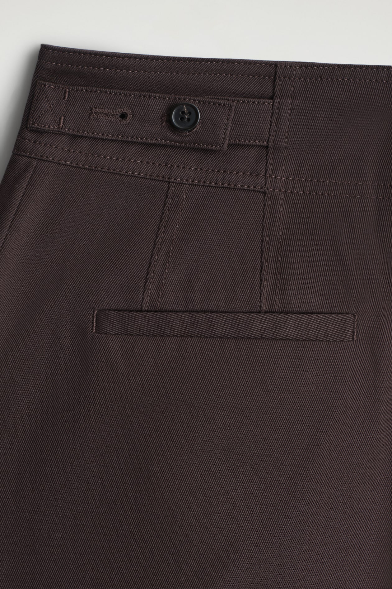 CROPPED COTTON BALLOON TROUSERS — DARK BROWN