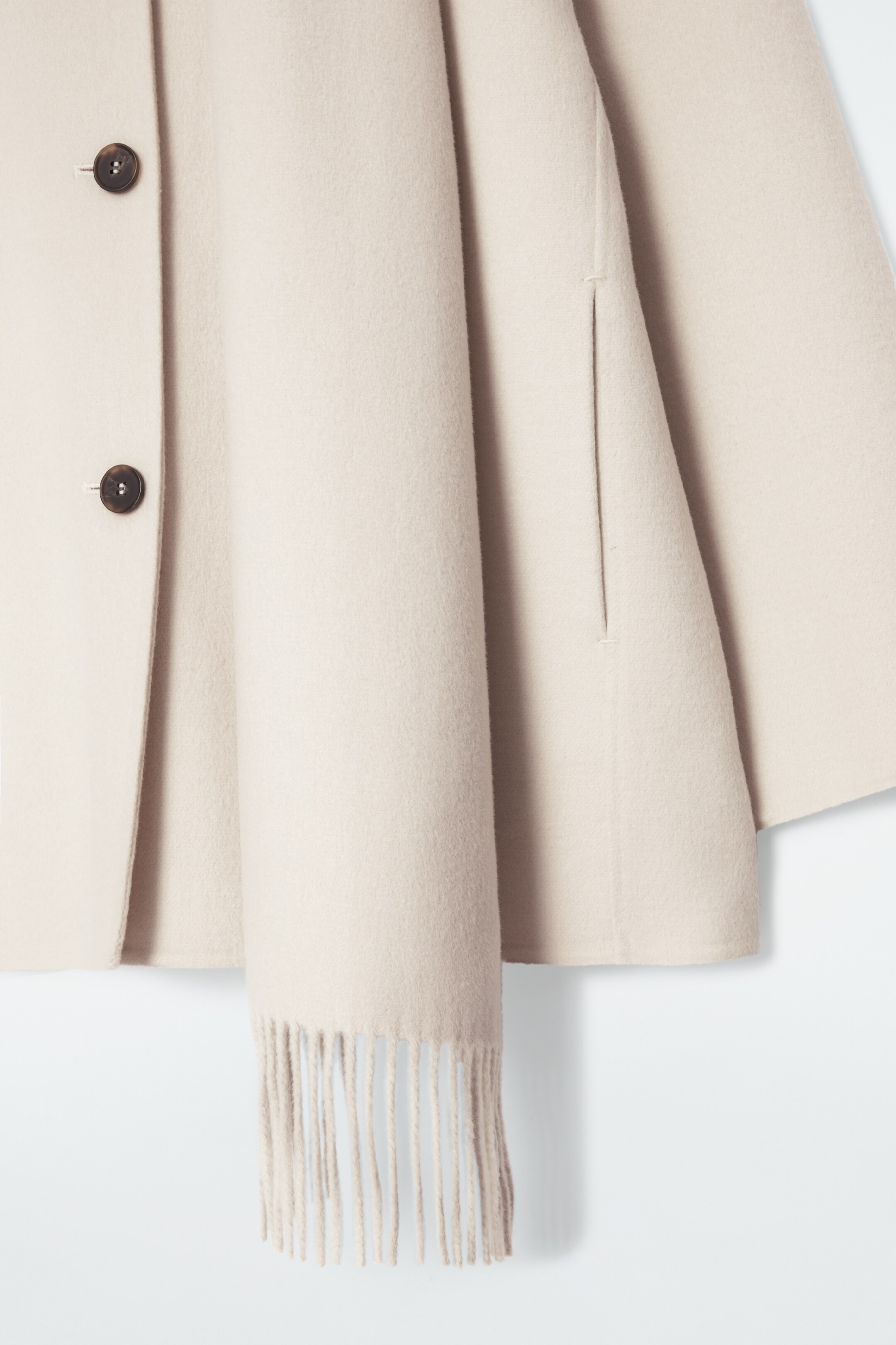 Visa större bild: OVERSIZE-JACKA MED HALSDUK I ULLBLANDNING - VIT - DAM | H&M SE 2