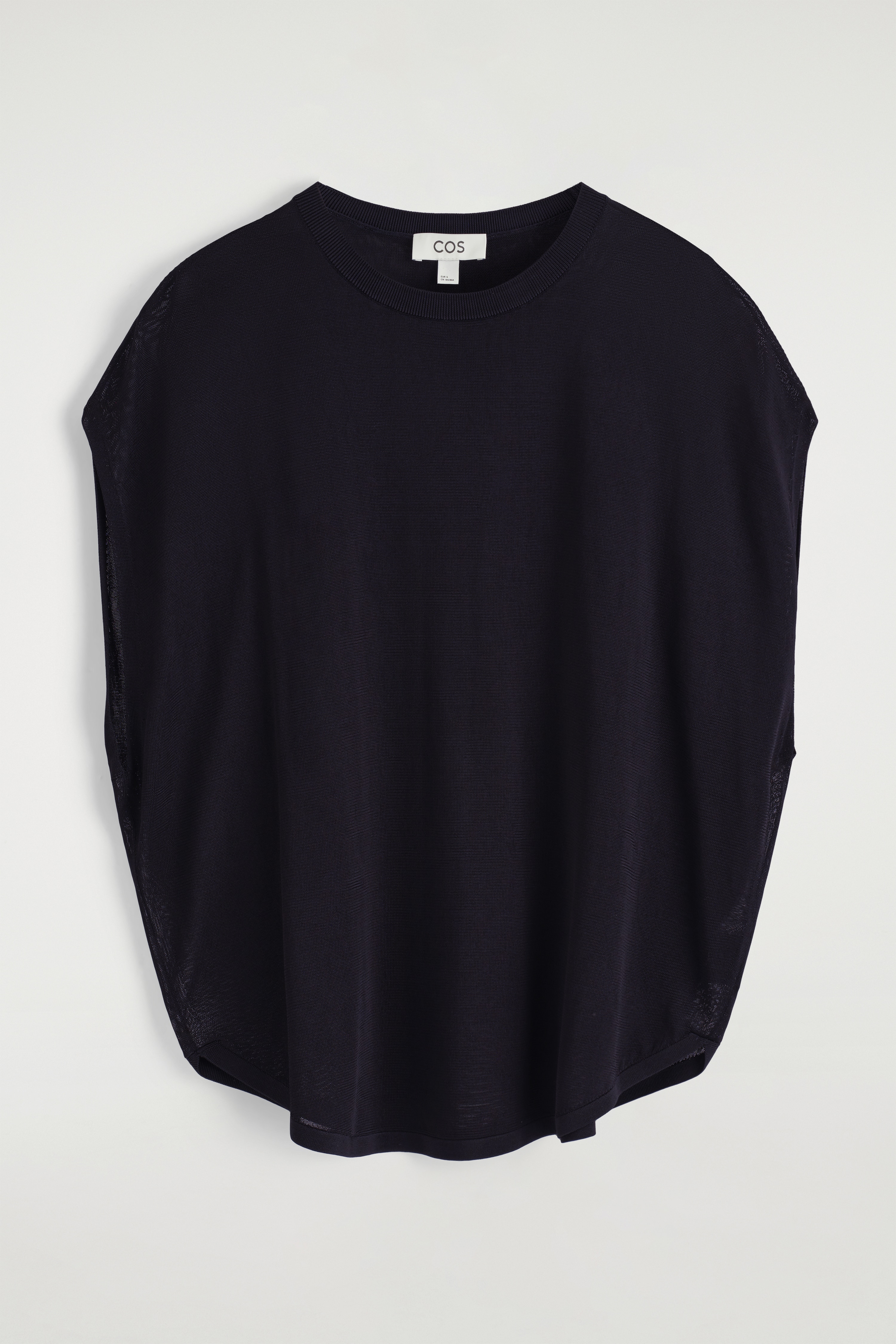 PLETENÉ TRIČKO S KRUHOVÝM VÝSTŘIHEM - TMAVĚ MODRÁ/SVĚTLEZELENÁ/LIGHT GREY