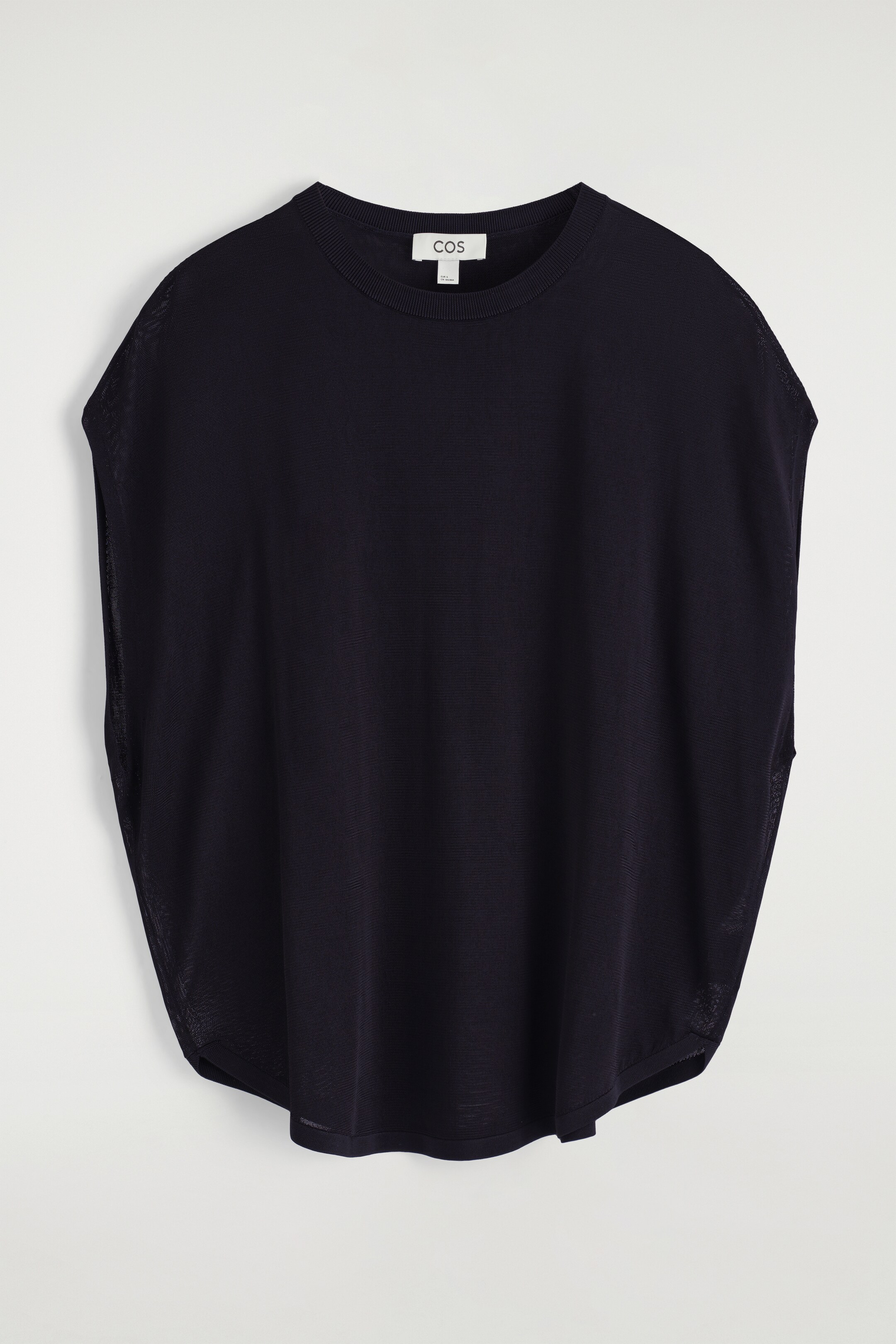 Agrandir l'image: T-SHIRT EN MAILLE OURLET CIRCULAIRE - BLEU MARINE - FEMME | H&M CH 6