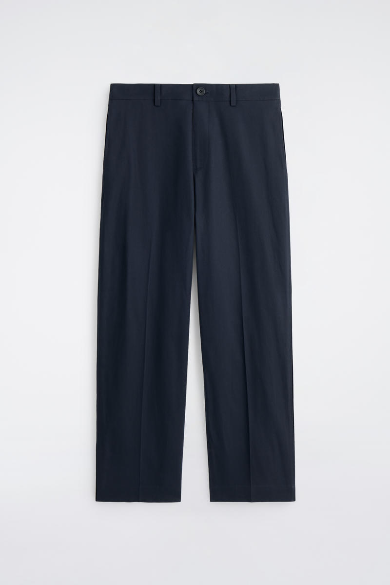 Cotton-Linen Relaxed-Fit Straight-Leg Pants