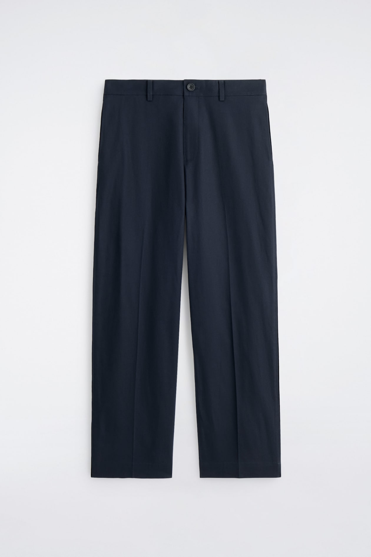 COTTON RELAXED-FIT STRAIGHT-LEG PANTS
