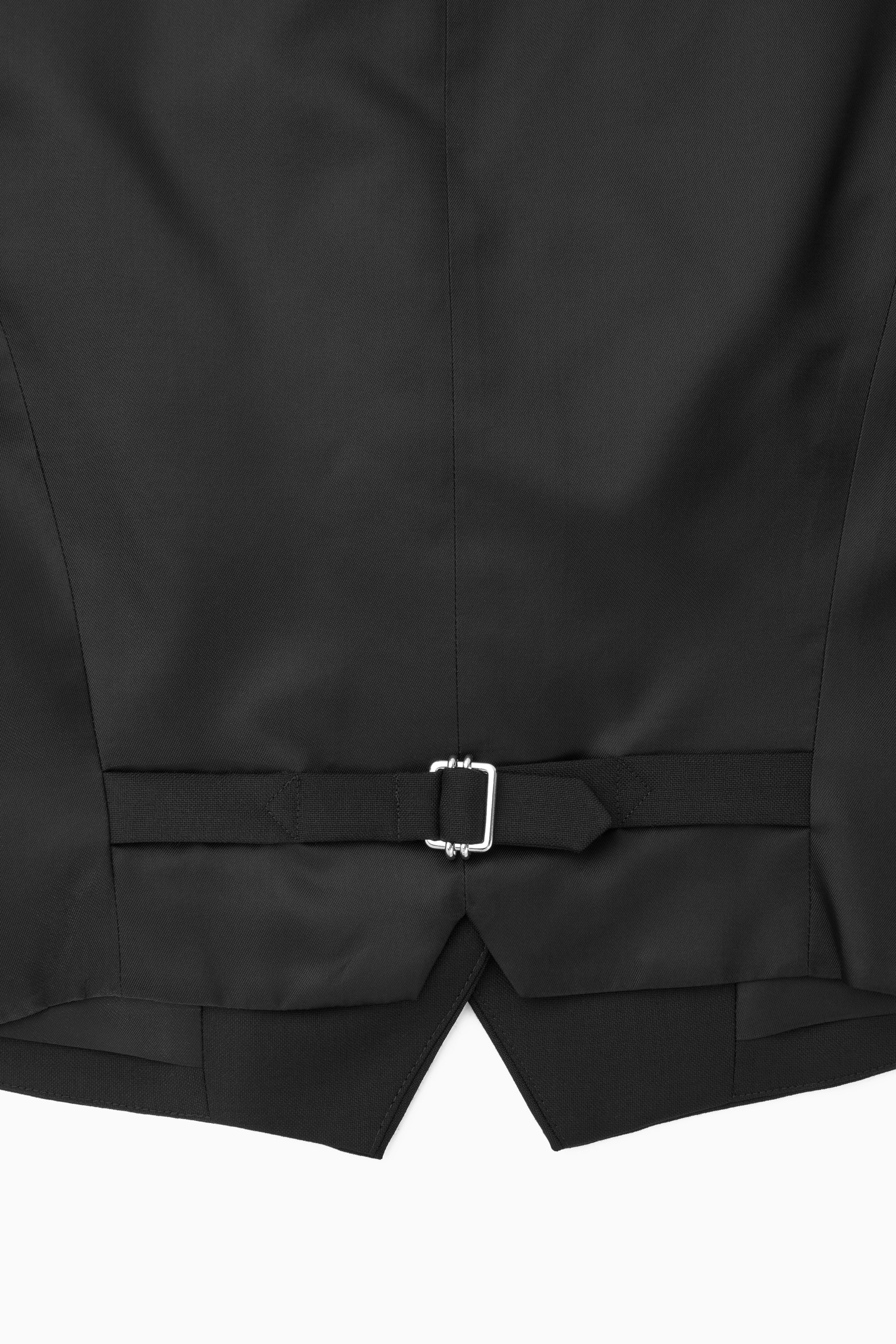 COS BELTED TAILORED VEST ベルト付きベスト BELTED WOOL WAISTCOAT - BLACK | COS