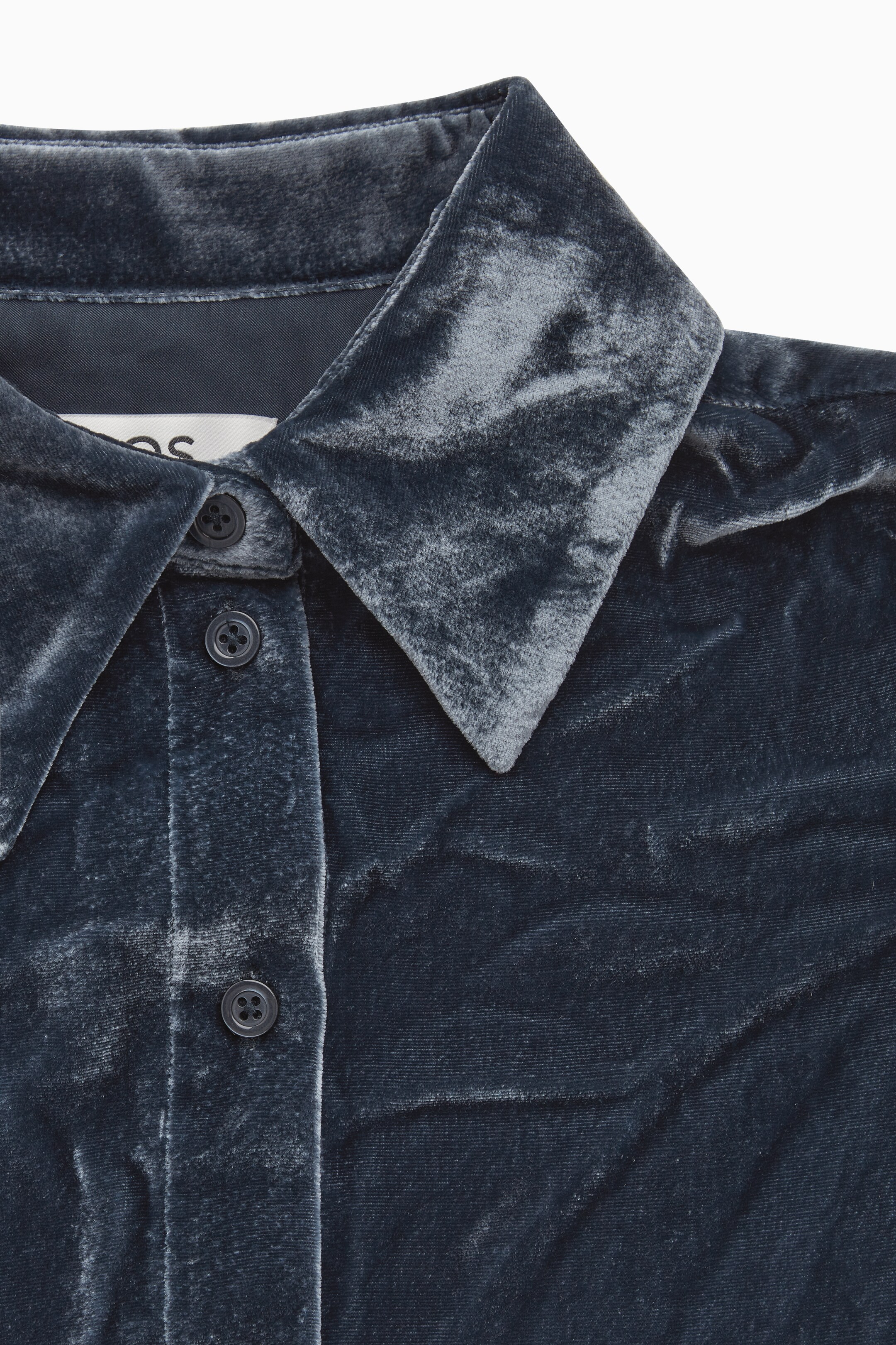 Grotere afbeelding bekijken: RELAXED-FIT VELVET SHIRT - NAVY - DAMES | H&M NL 2
