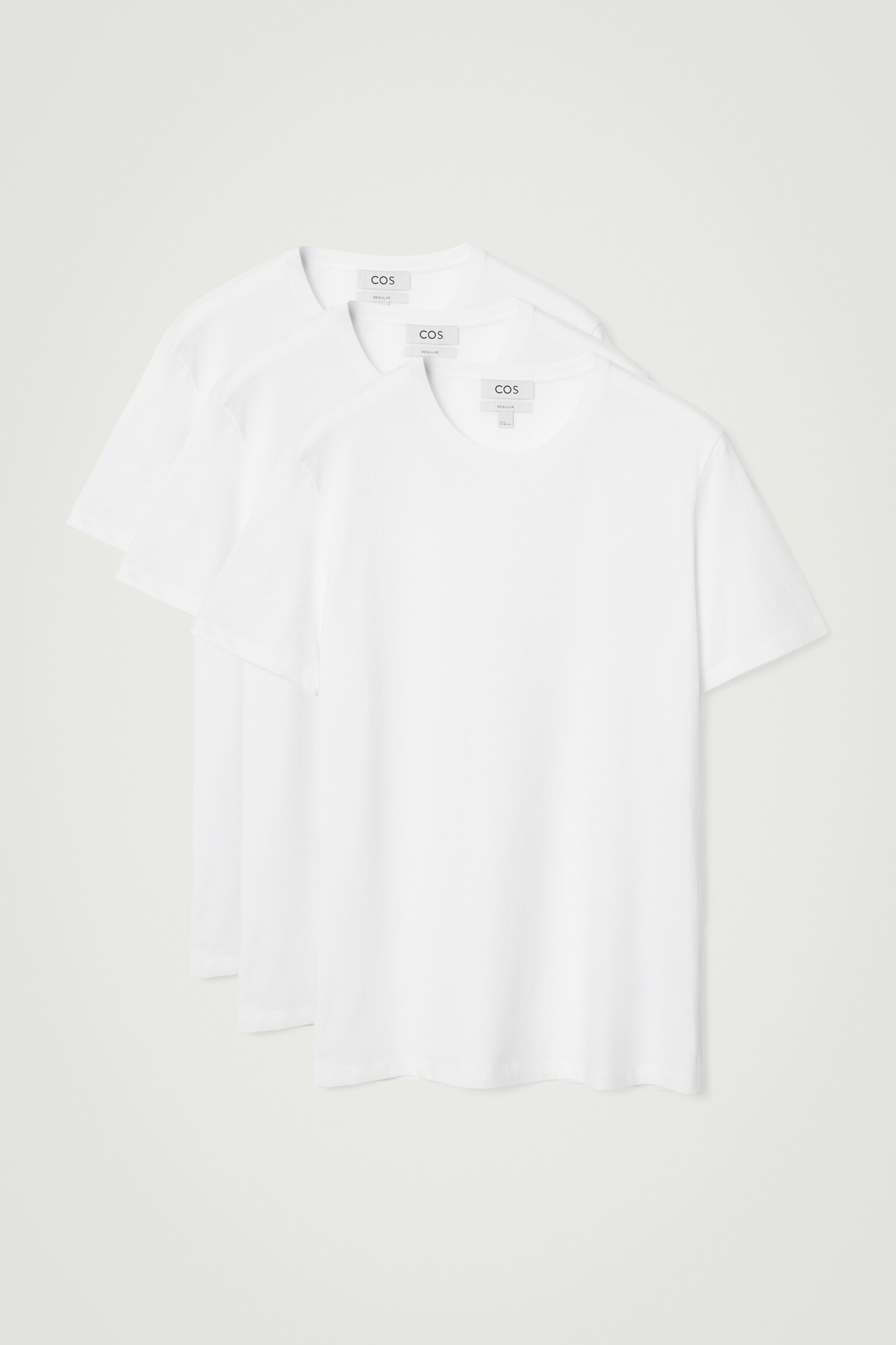 LOT DE 3 T-SHIRTS À COL ROND EN COTON - BLANC/NOIR/BLEU MARINE / BLANC / GRIS - 2