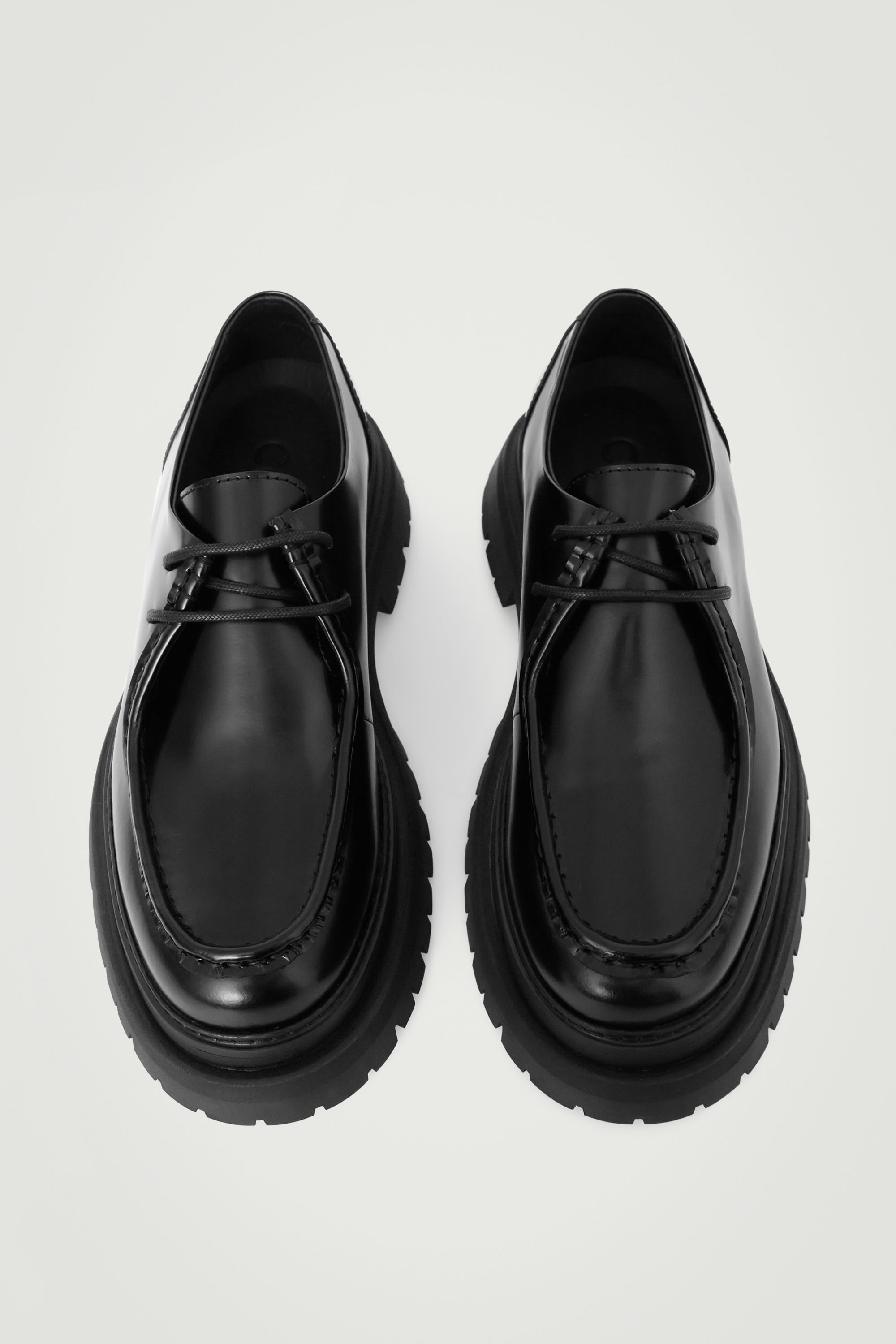 CHUNKY LEATHER DERBY SHOES - BLACK | COS