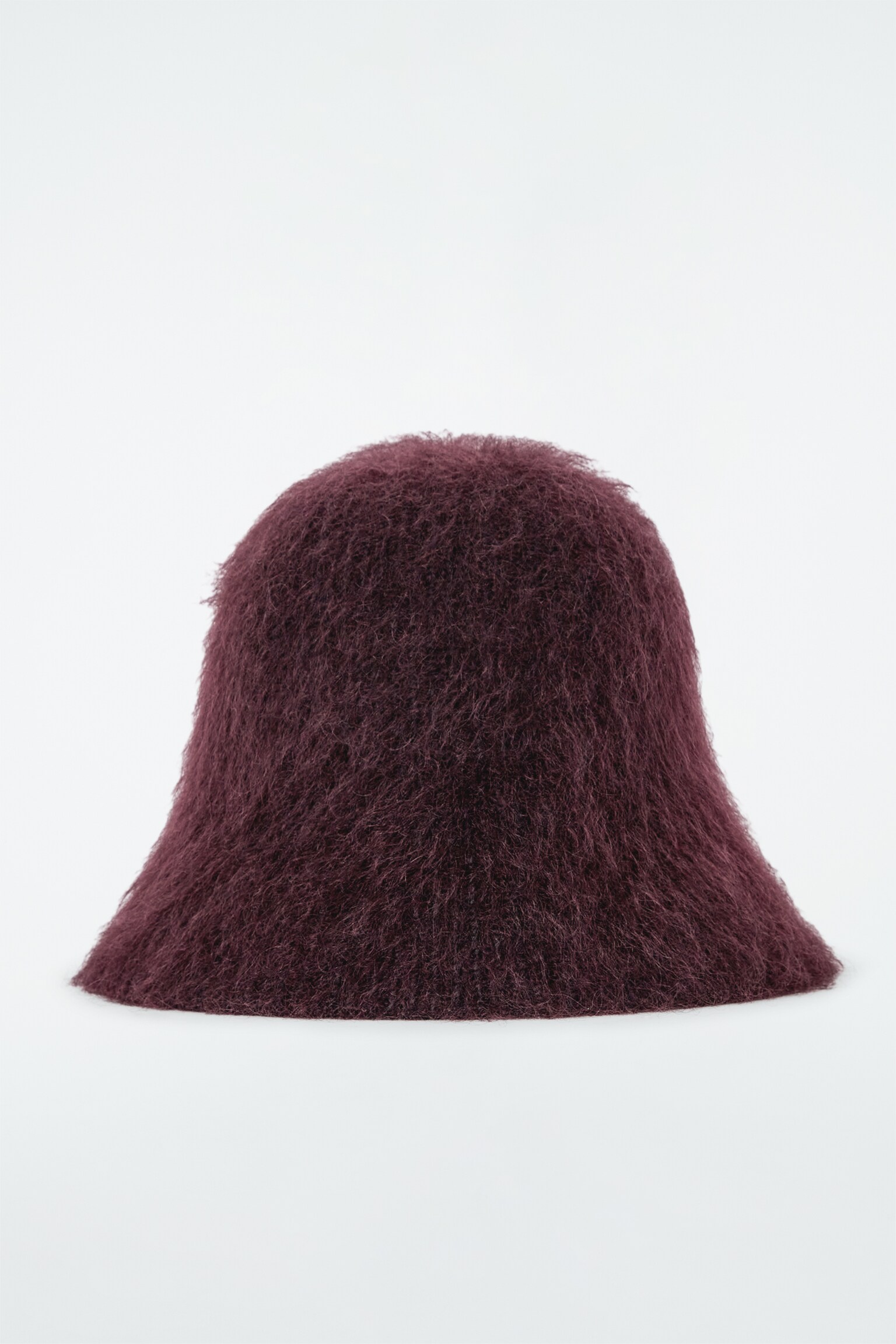 MOHAIR BUCKET HAT - BURGUNDY/ECRU/DARK BROWN