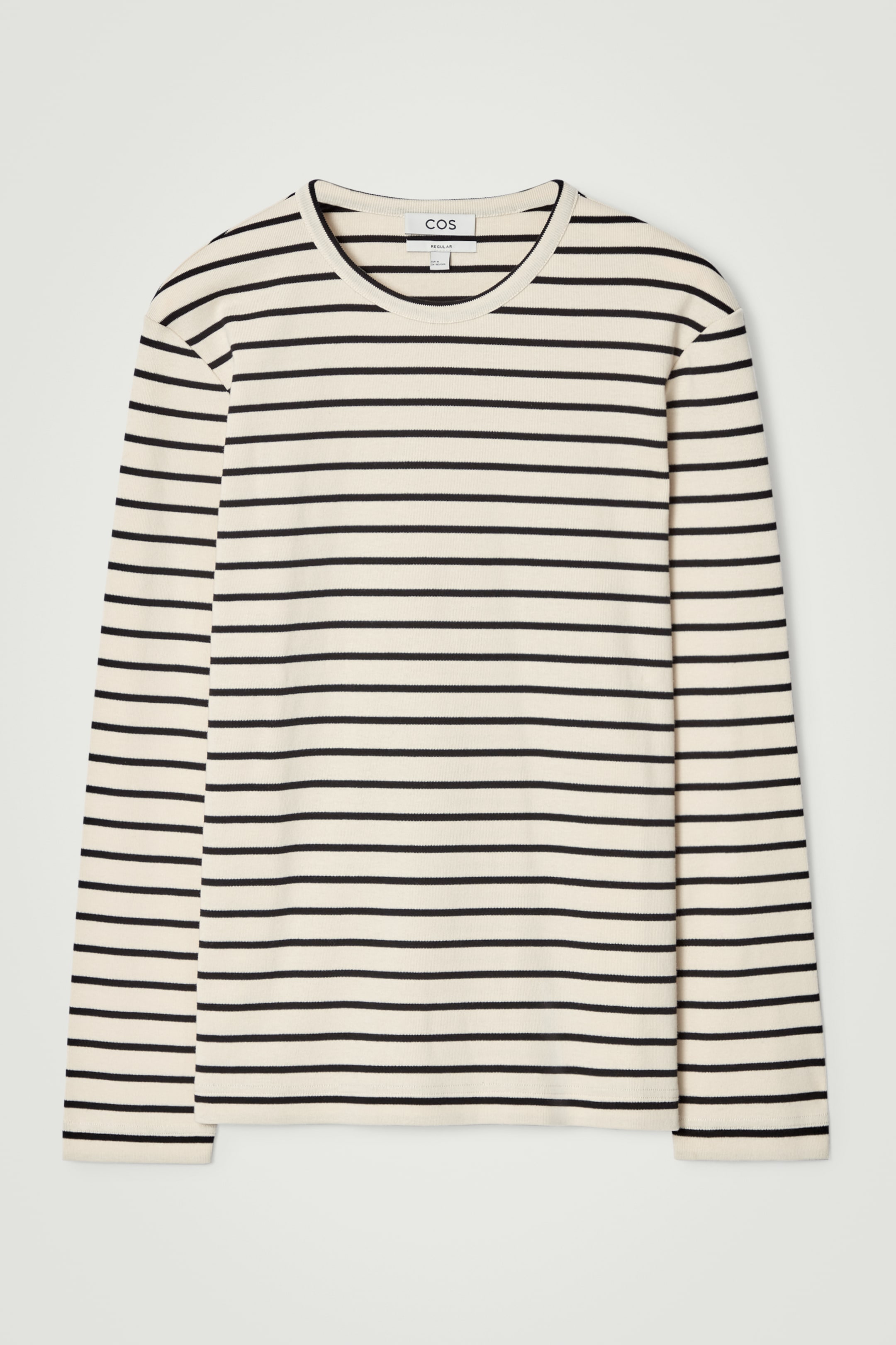 Agrandir l'image: T-SHIRT REGULAR RAYÉ À MANCHES LONGUES - ÉCRU / NOIR / RAYURES - HOMME | H&M FR 6