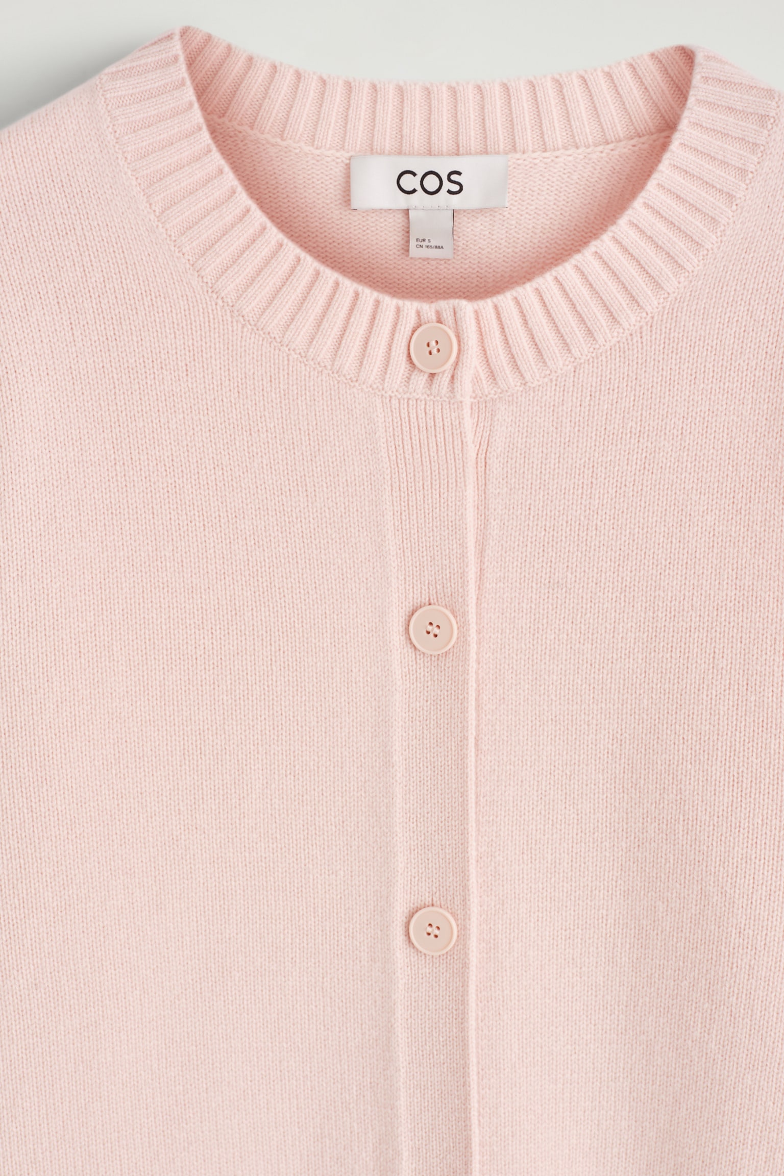 CARDIGAN EN LAINE MÉRINOS - ROSE CLAIR - 3