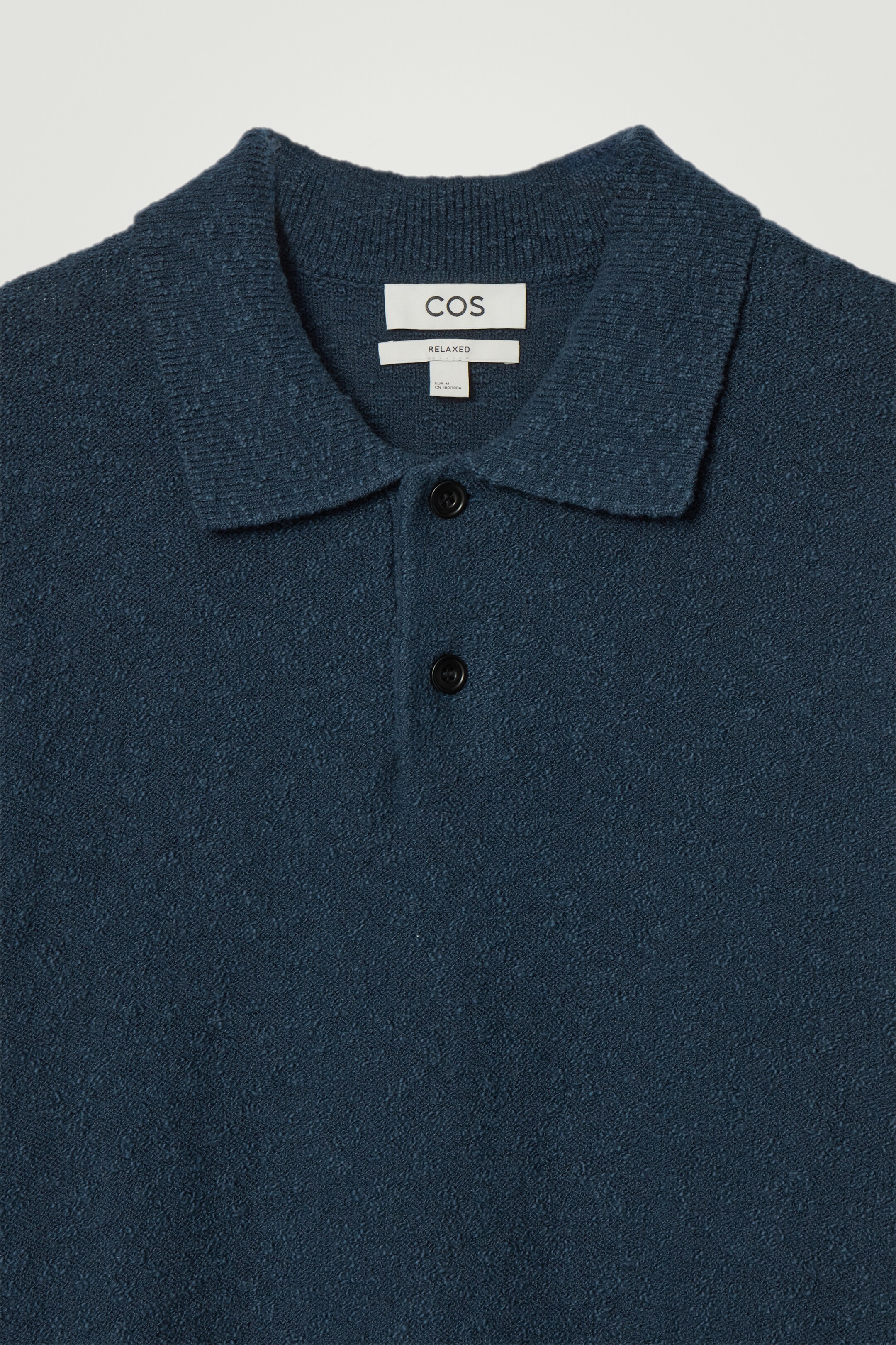 Grösseres Bild ansehen: LANGÄRMLIGES BOUCLÉ-POLOSHIRT - NAVYBLAU - HERREN | H&M CH 2