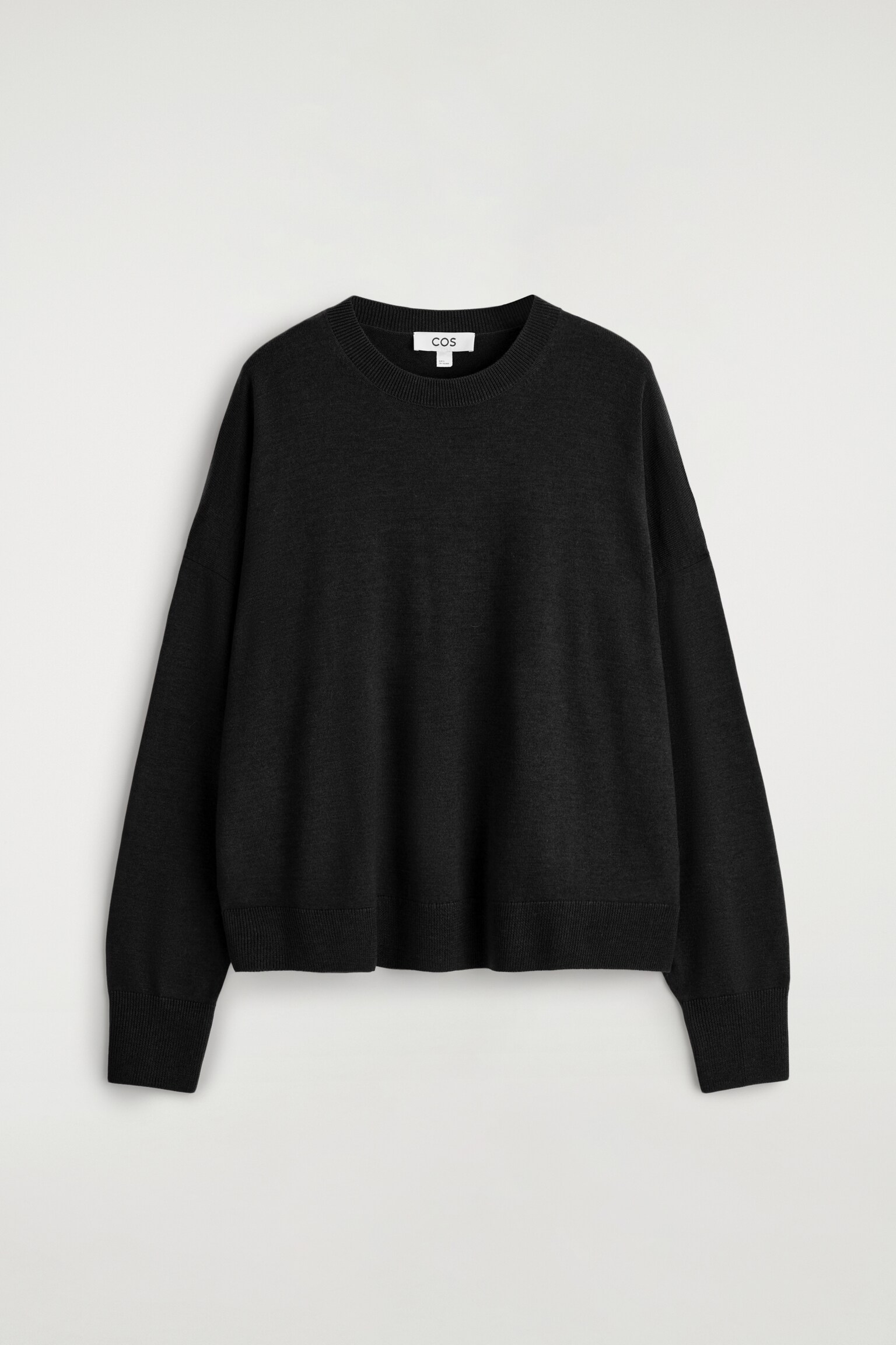 PULLOVER AUS MERINOWOLLE MIT RUNDHALSAUSSCHNITT - SCHWARZ/BRAUN MELIERT - 2