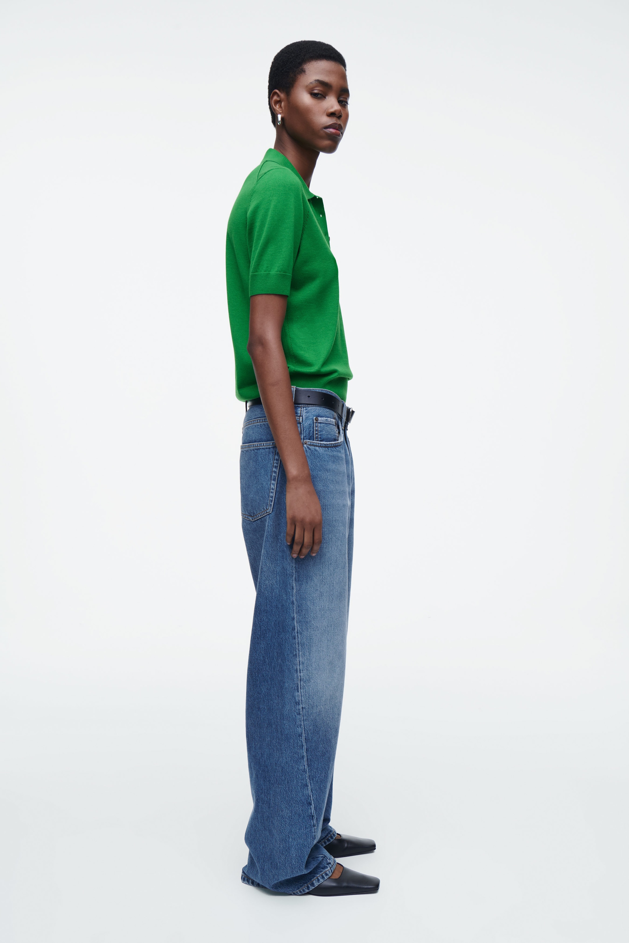 MERINO WOOL-BLEND POLO SHIRT
