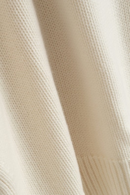 ROUNDED WOOL CREW-NECK SWEATER — CREAM 7