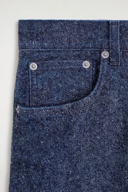 INLET BOUCLÉ CURVED-LEG JEANS — BLUE 6